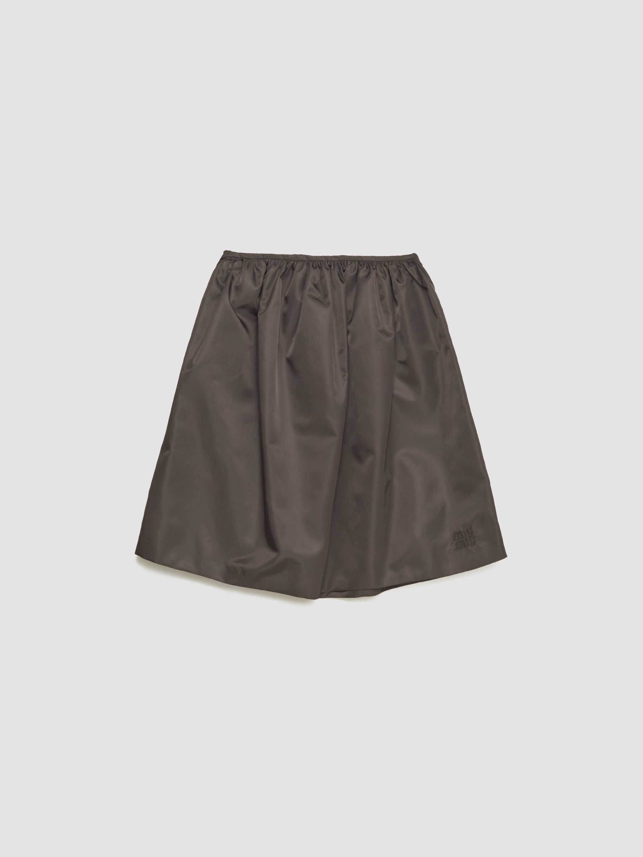 Technical Gauze Skirt in Coffee