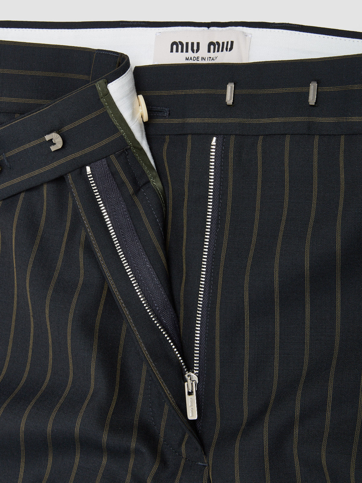 Pinstriped Trousers in Blue