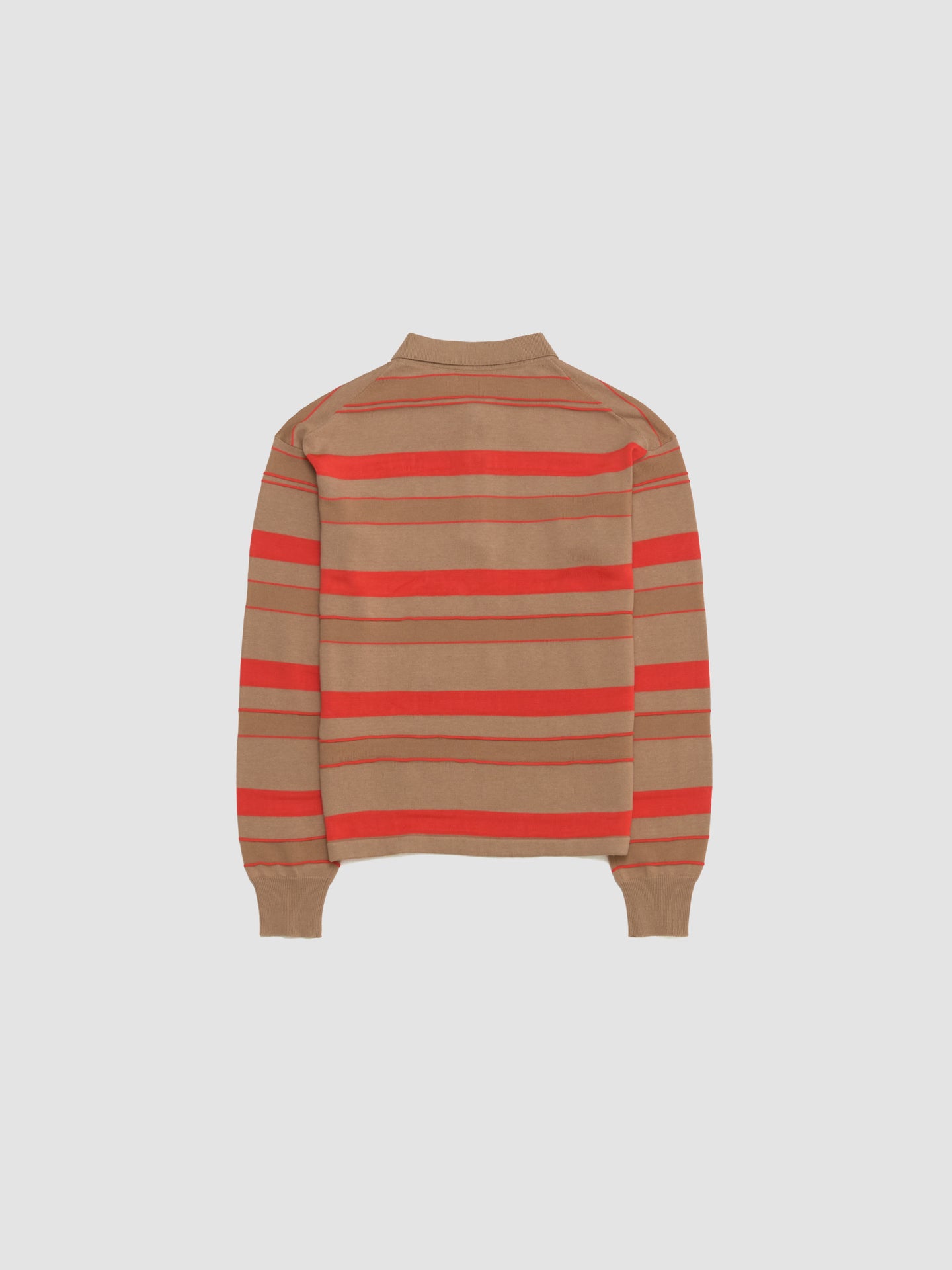 Knitted Rugby Polo in Biscuit