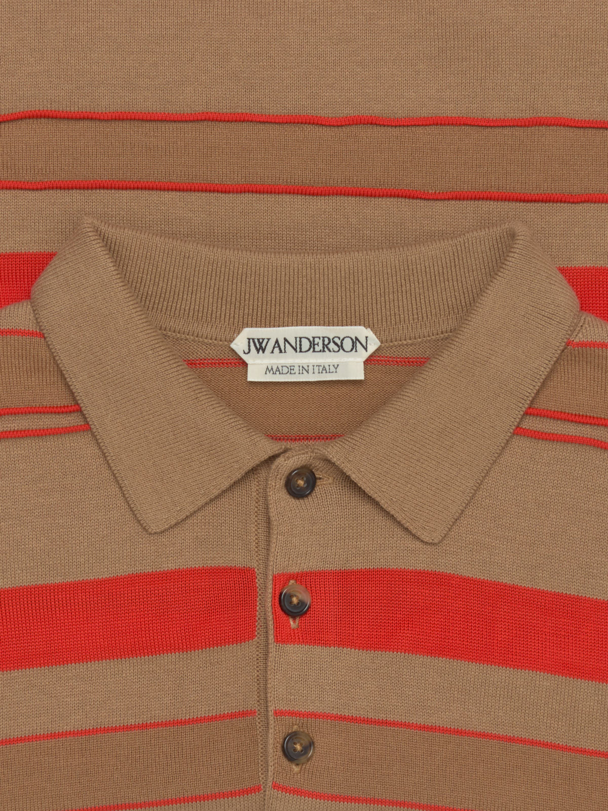 Knitted Rugby Polo in Biscuit