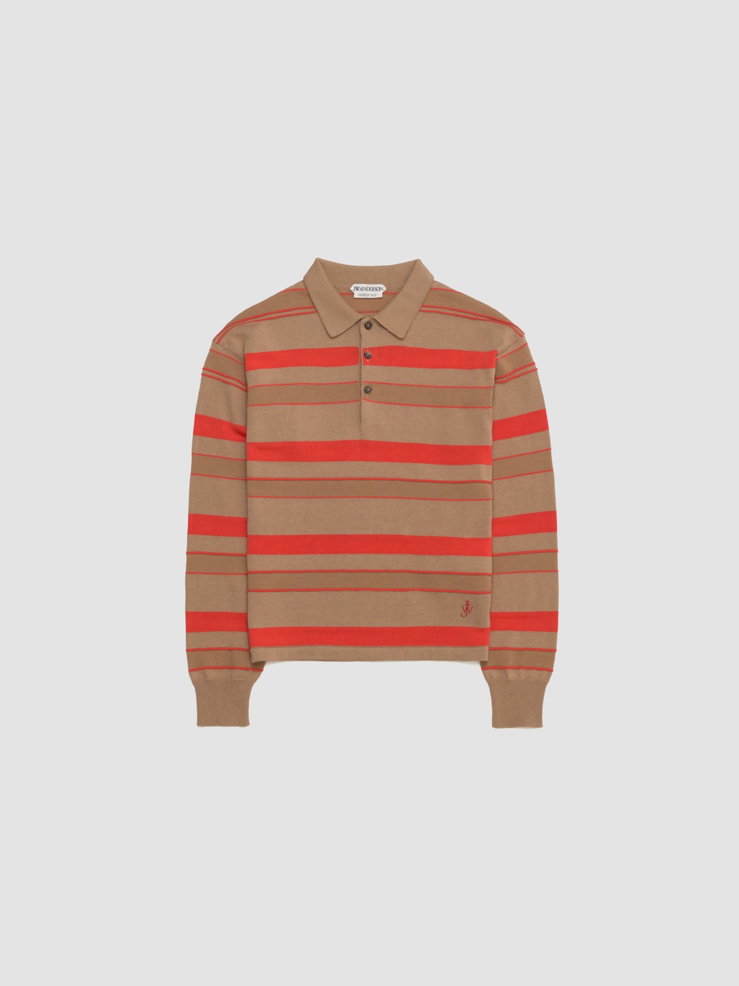Knitted Rugby Polo in Biscuit