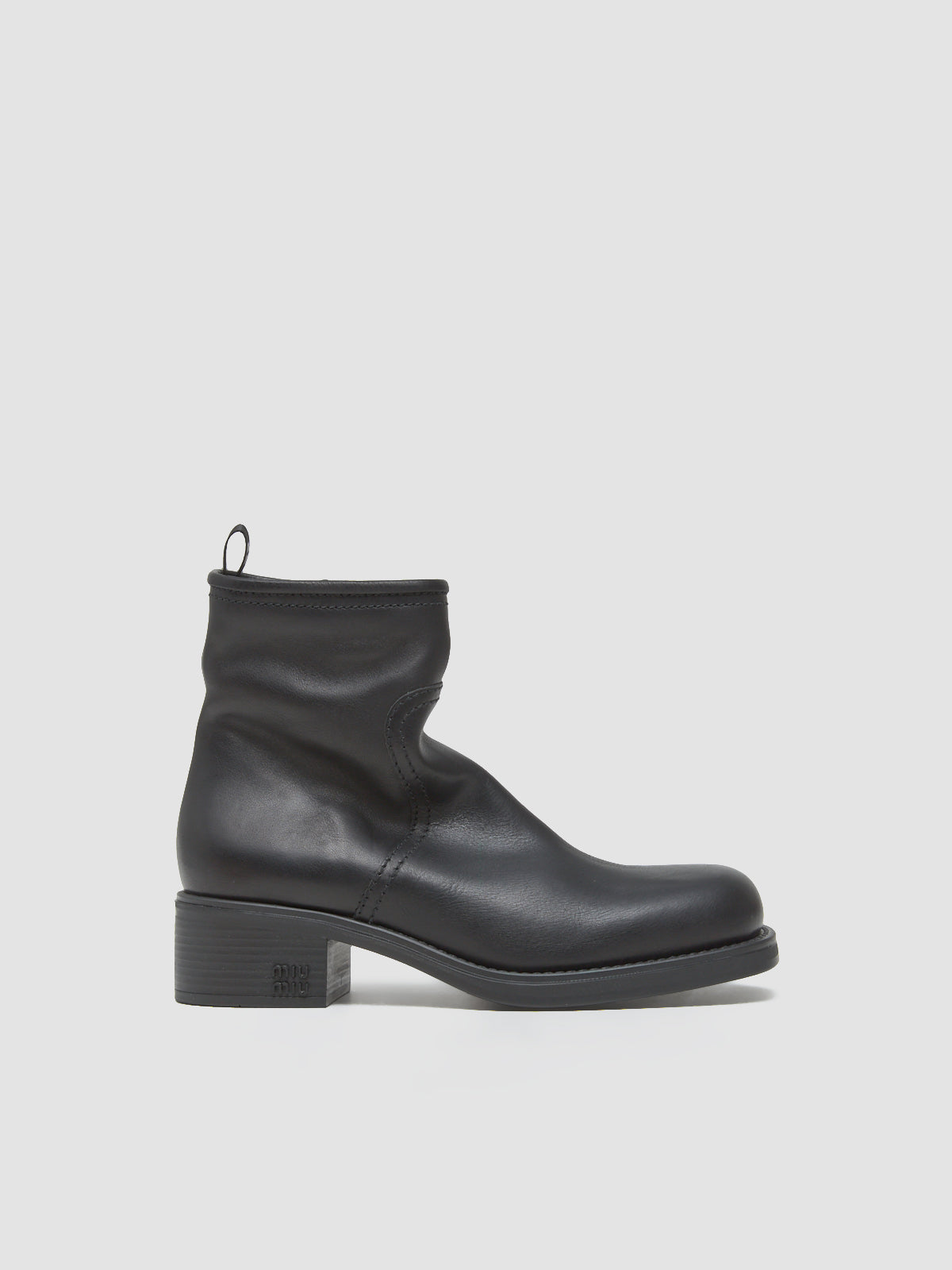 Calfskin Ankle Boots in Black