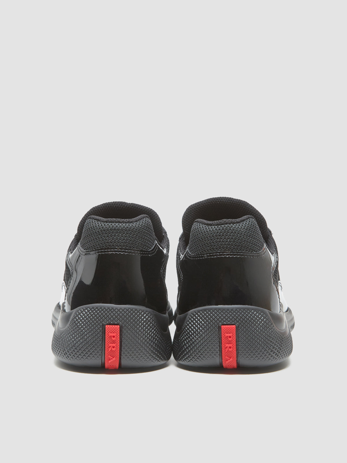 America's Cup Patent Leather and Functional Fabric Sneaker in Black