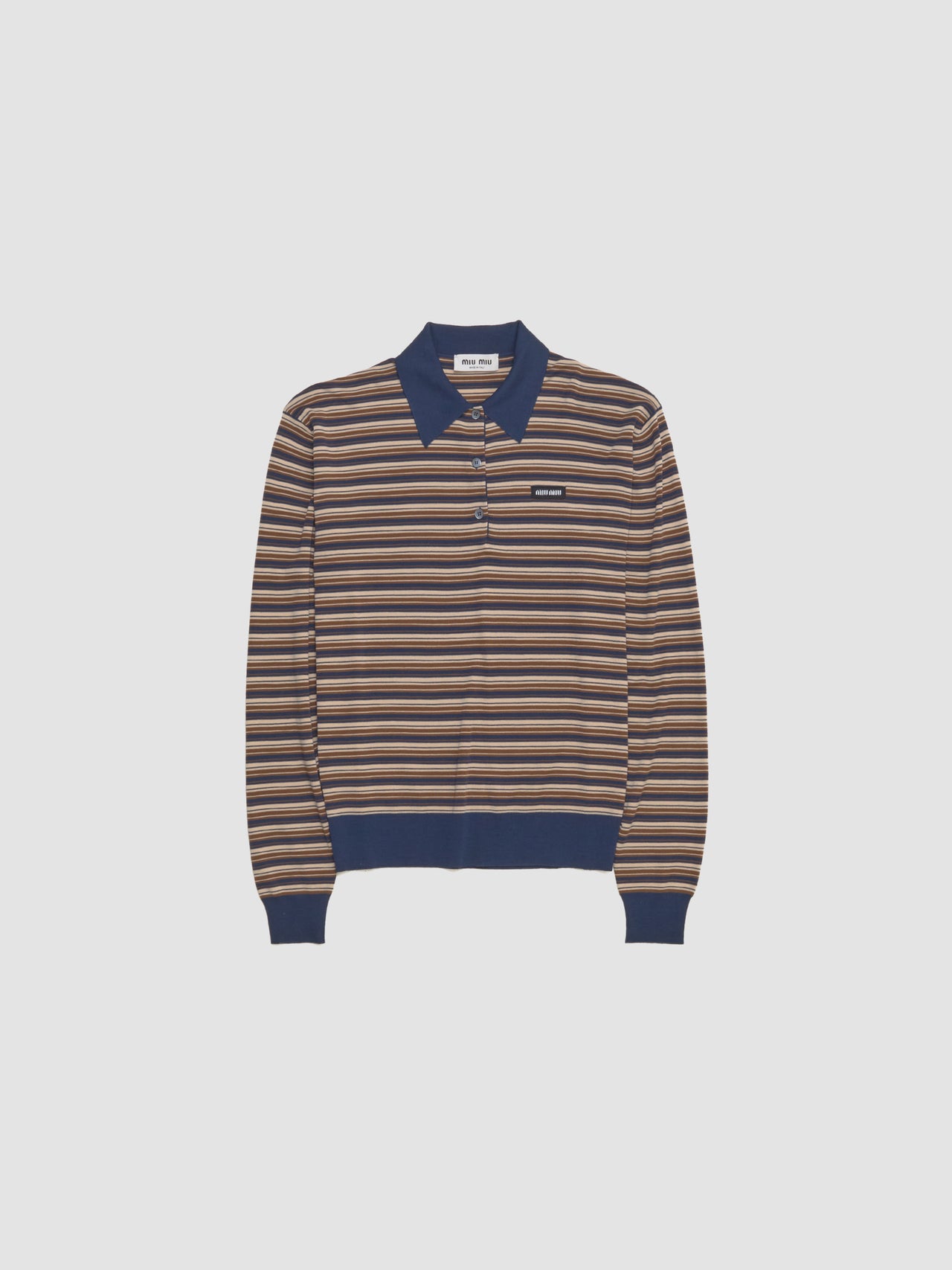 Wool Polo Shirt in Albino