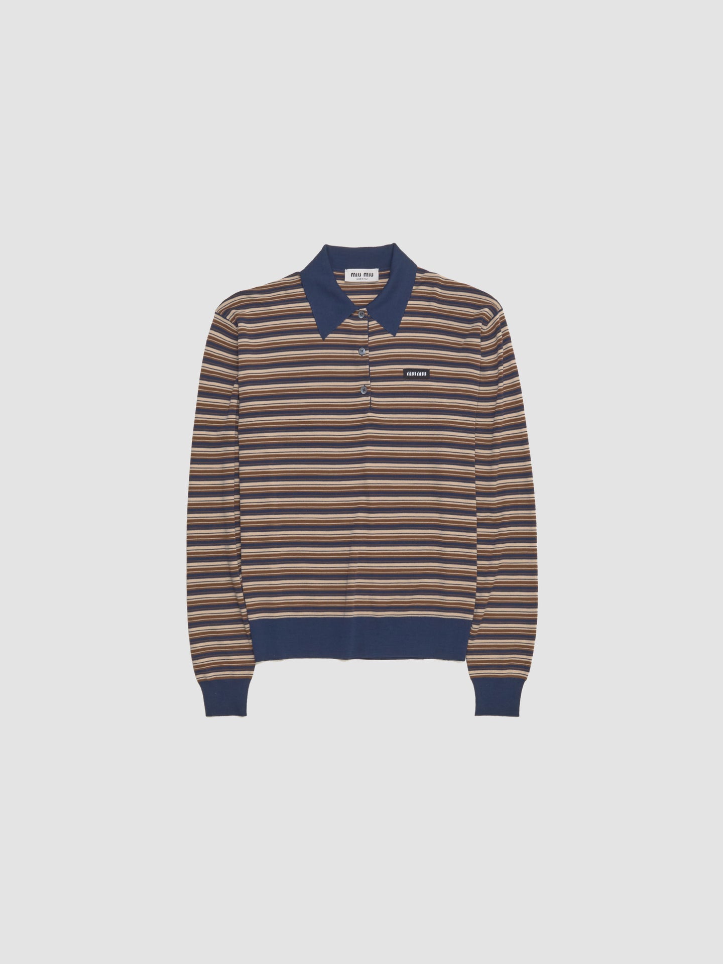 Wool Polo Shirt in Albino