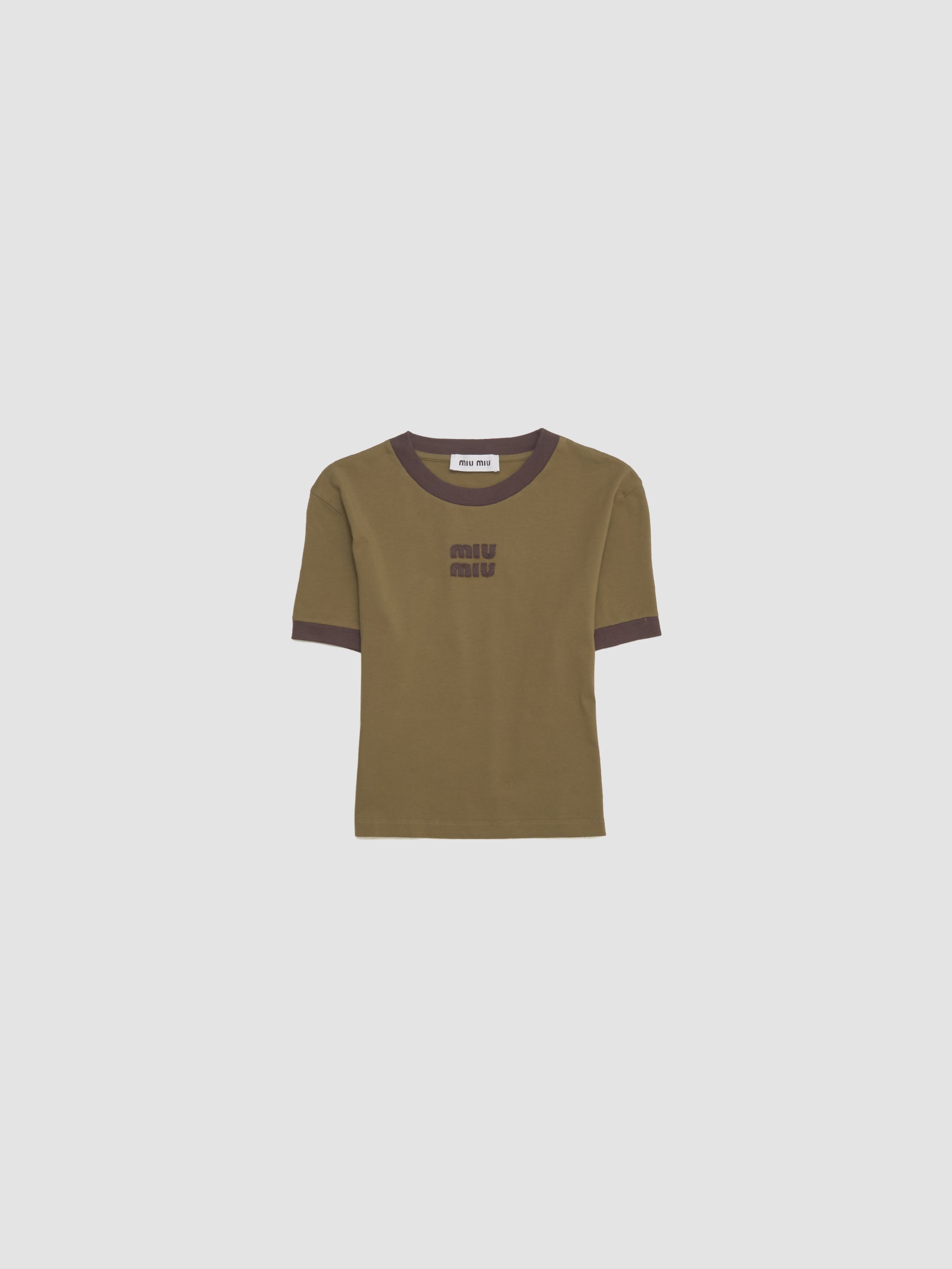 Cotton Jersey T-Shirt in Camo & Cacao