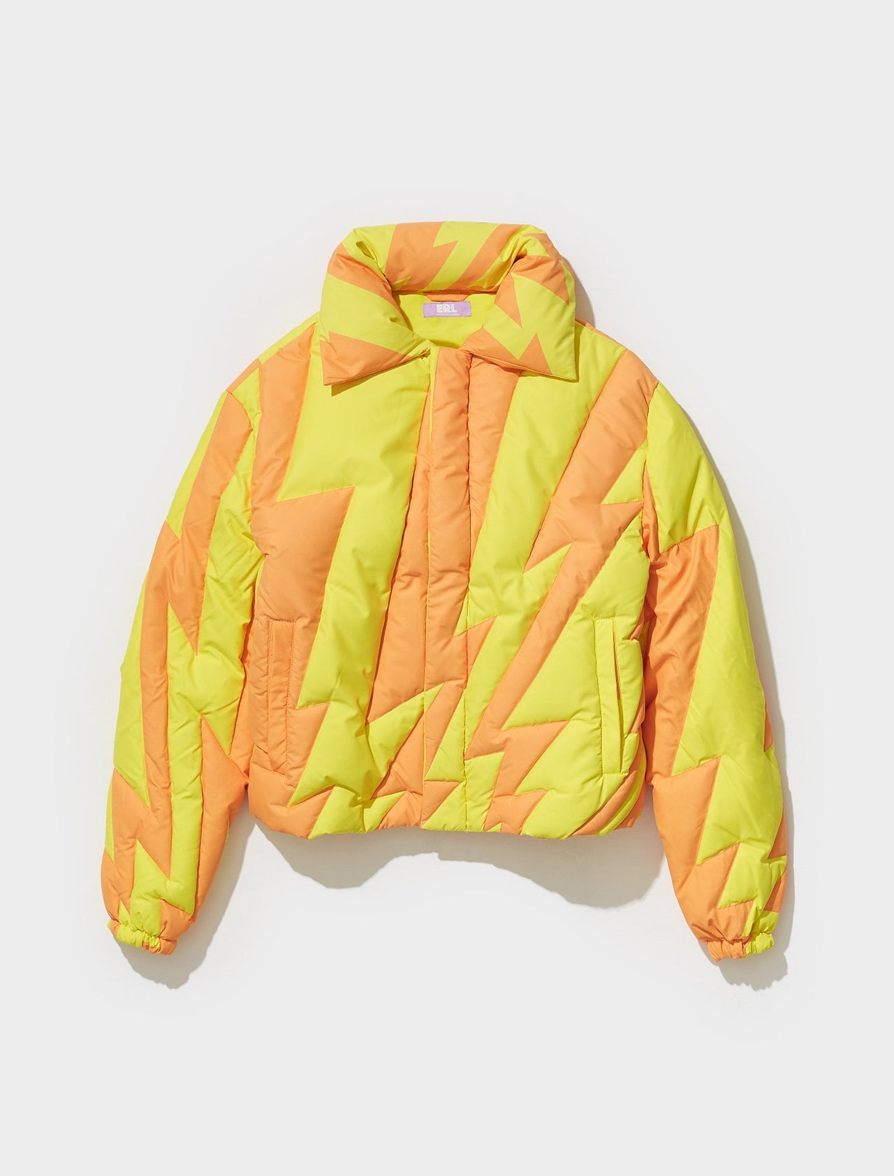 Lightning Puffer Jacket in Orange