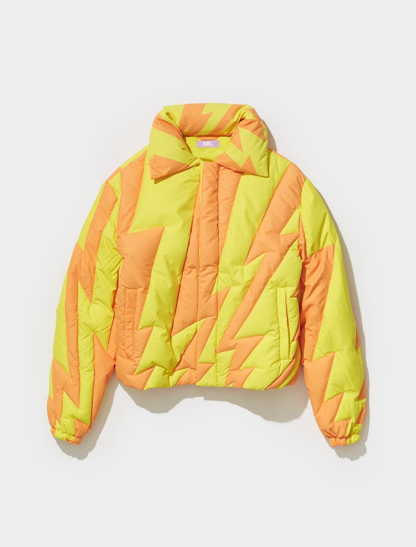 Lightning Puffer Jacket in Orange