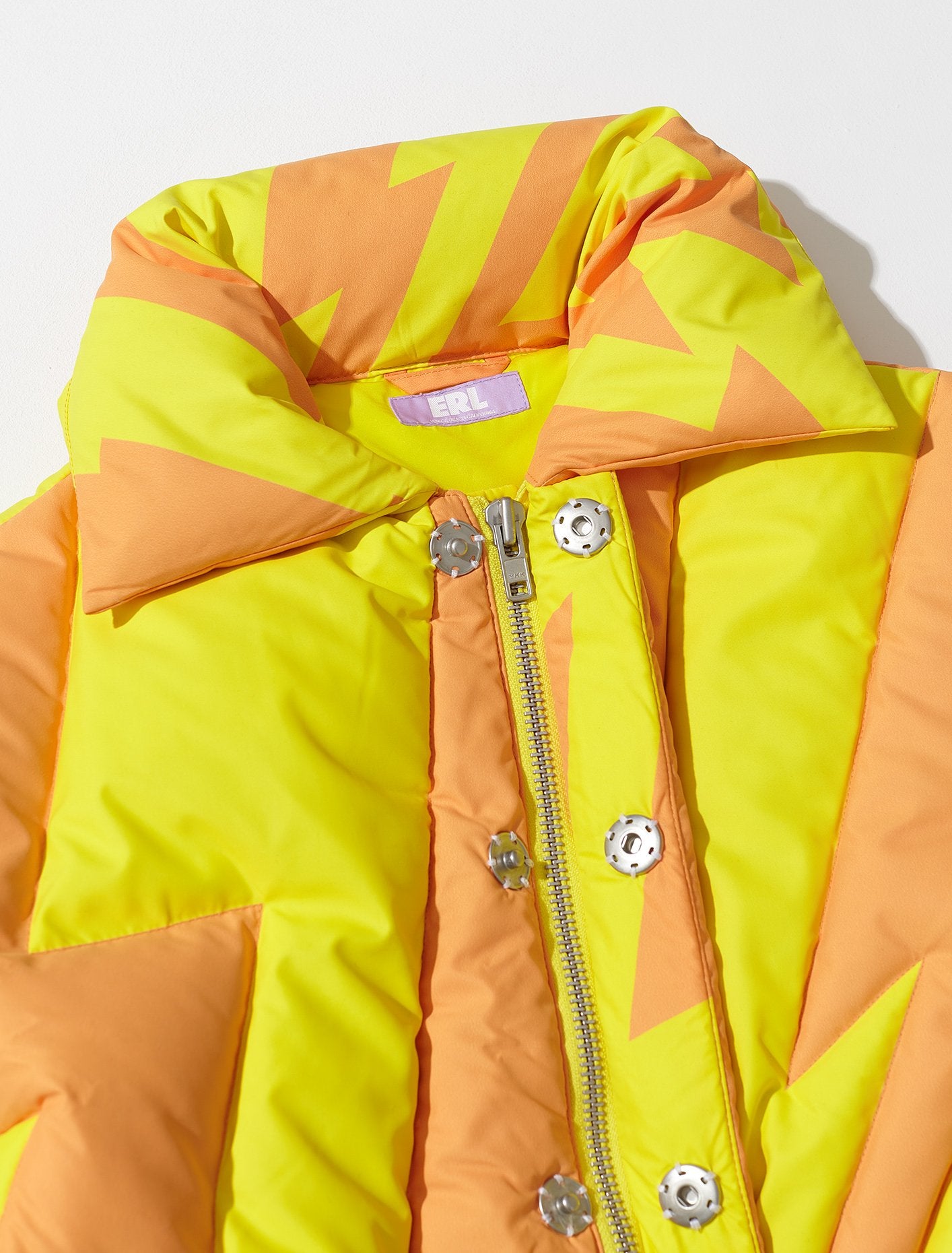 Lightning Puffer Jacket in Orange