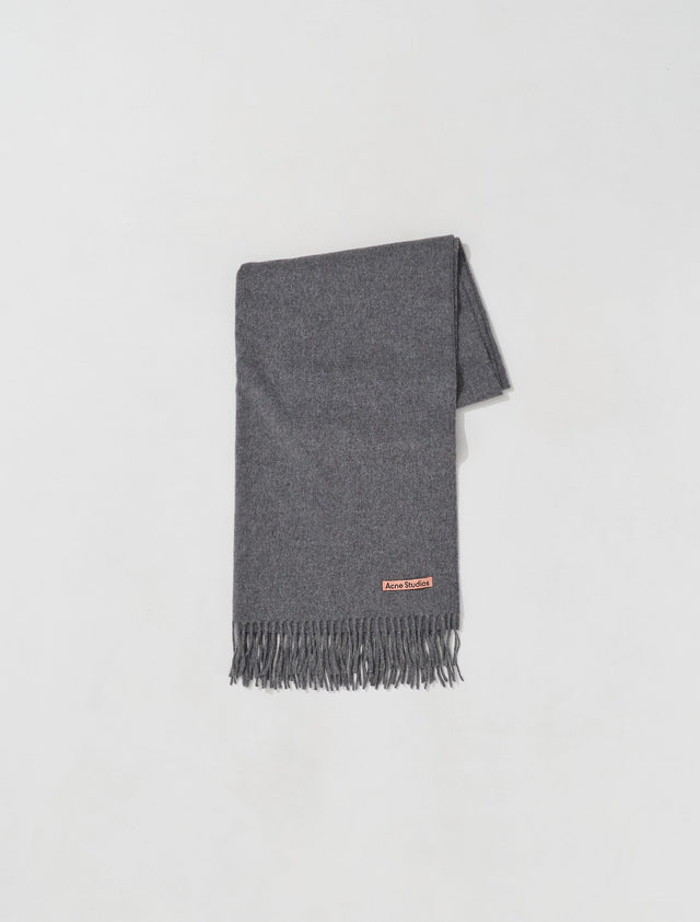 Wide Scarf in Grey Melange