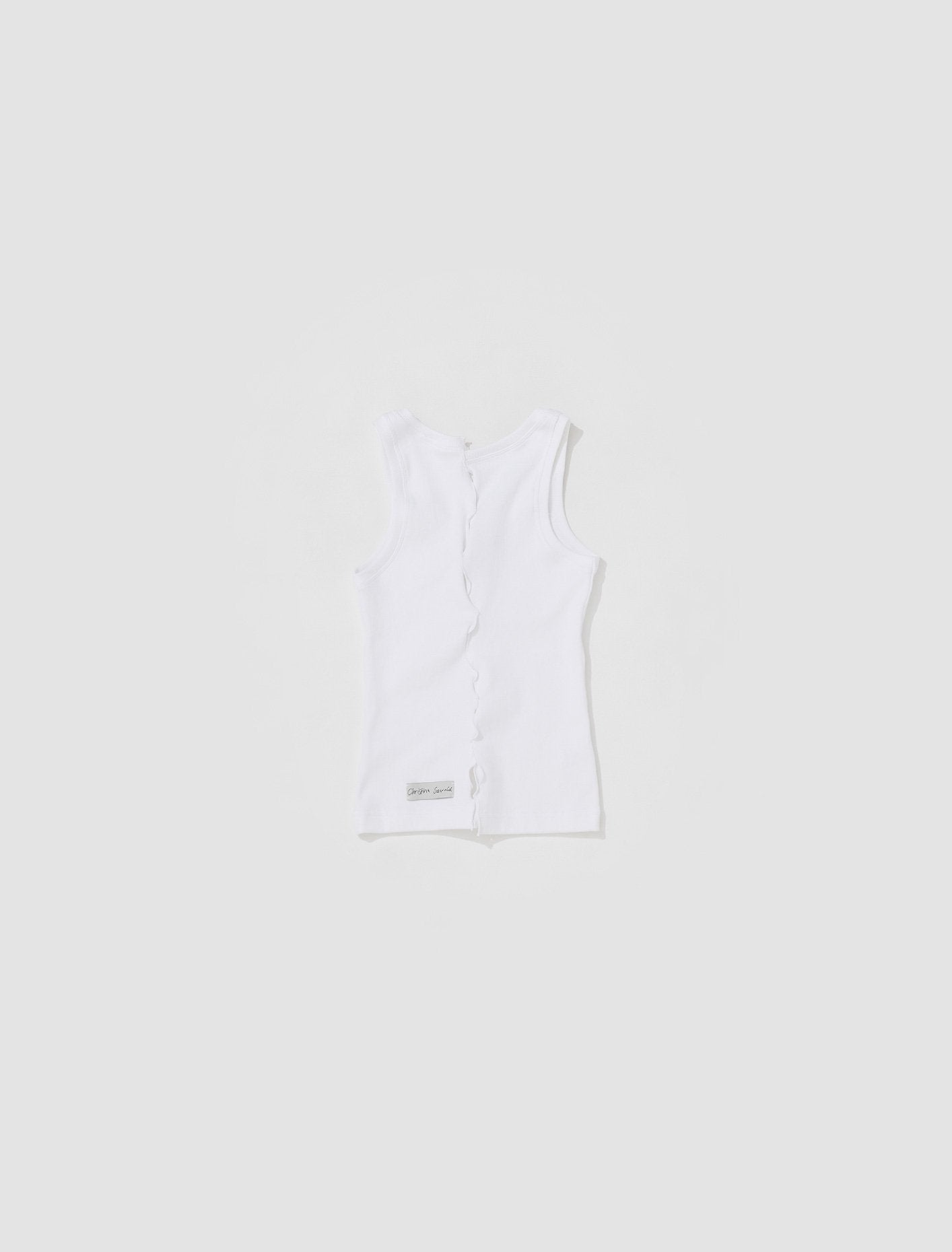 Draped Vest Top in White