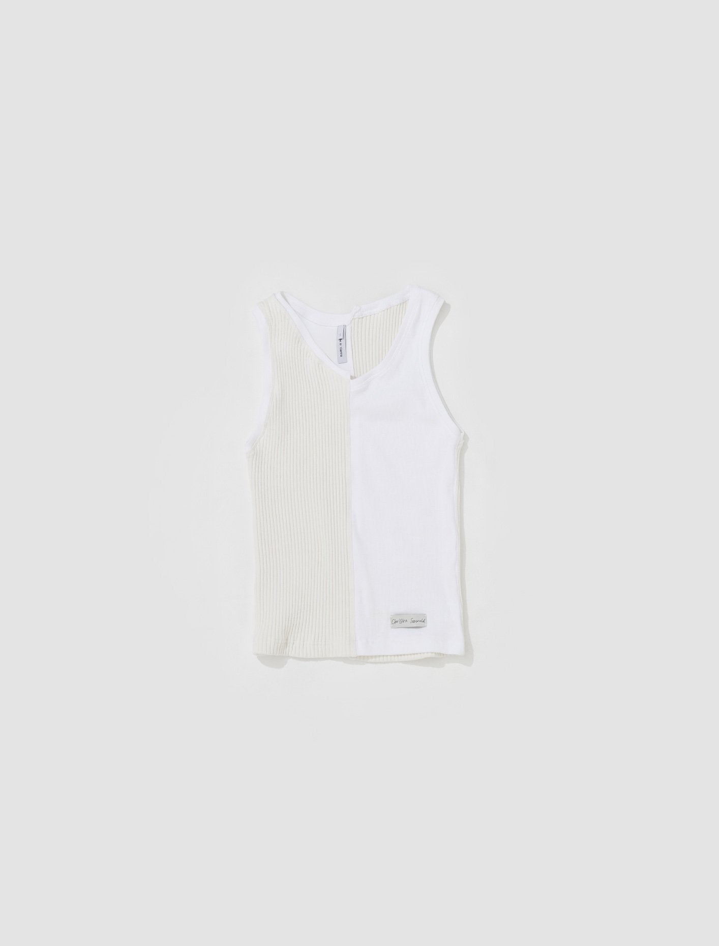 Asymmetric Vest Top in White