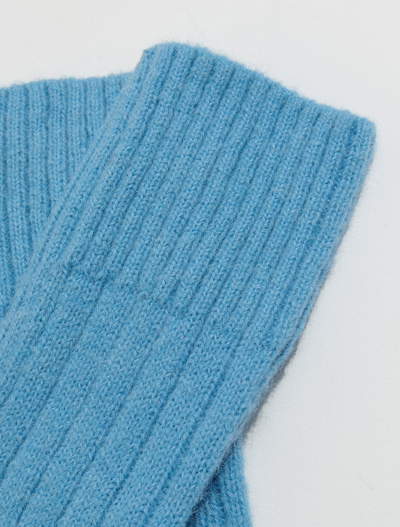 Neilos Long Alpaca Rib Knit Gloves in Sky