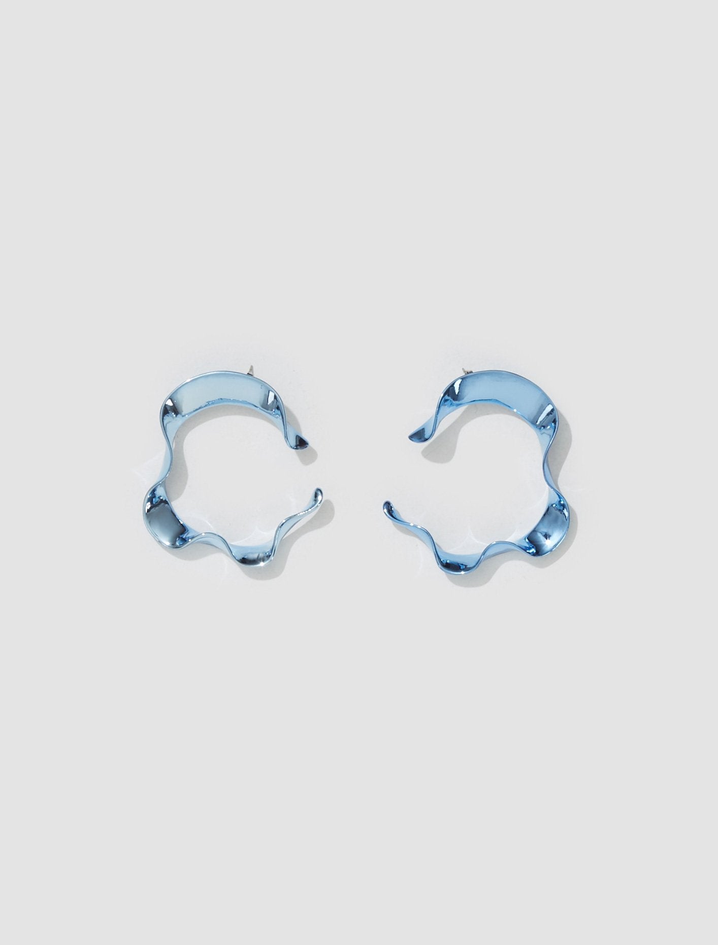 Swell Ear Hoops in Baby Blue