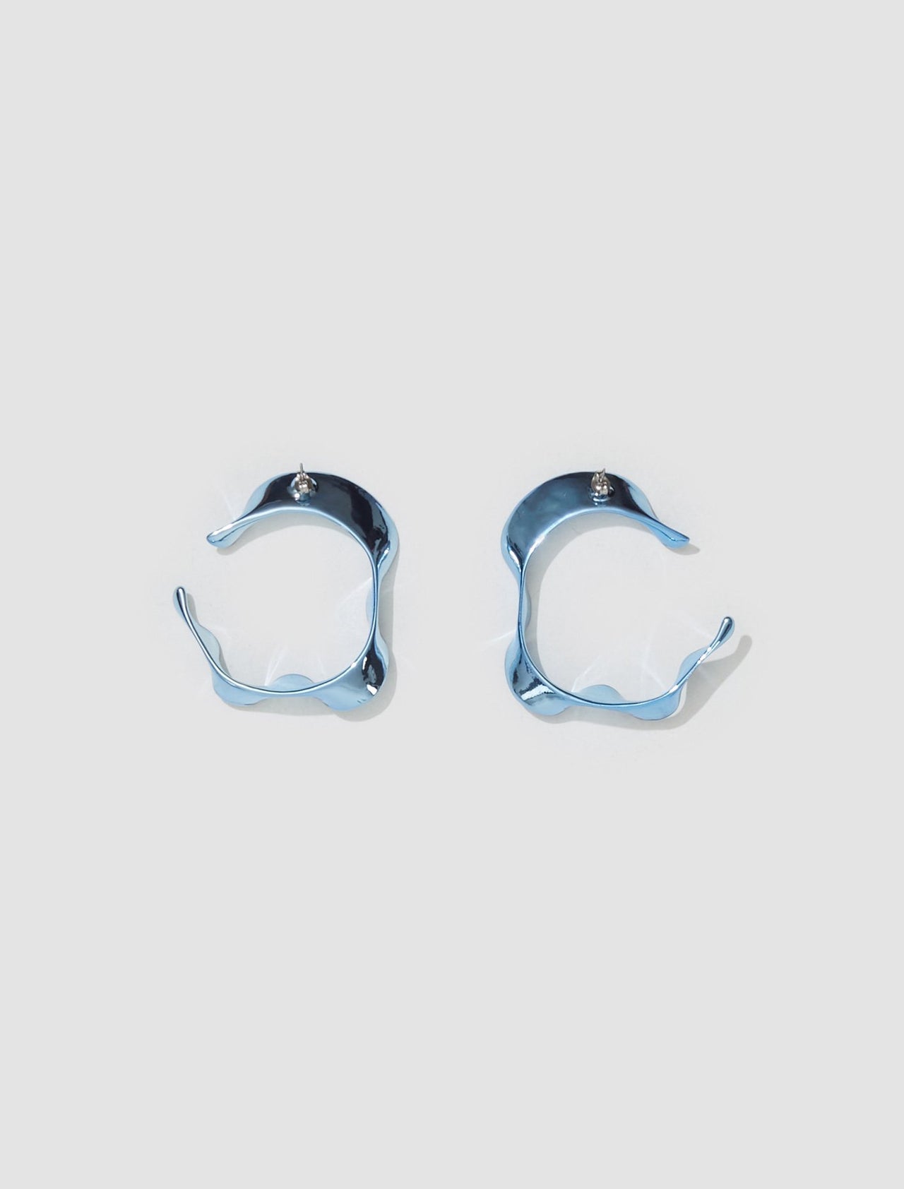 Swell Ear Hoops in Baby Blue