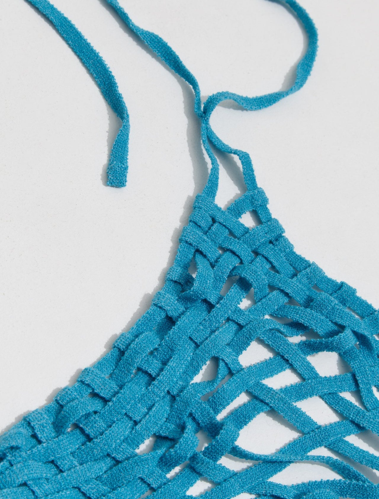 Knitweave Halter Top in Teal