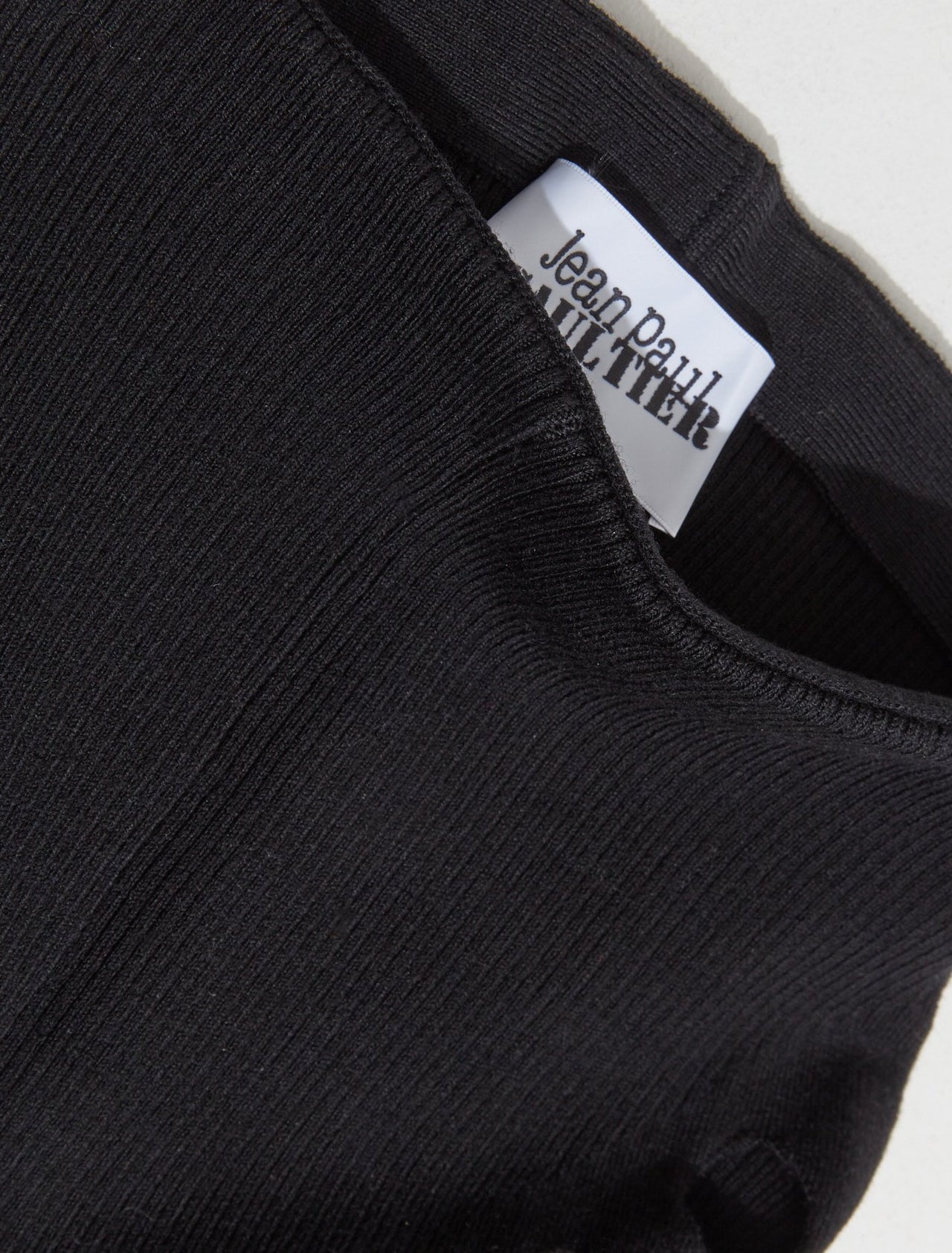 Flared Trousers with Perforated Details in Black