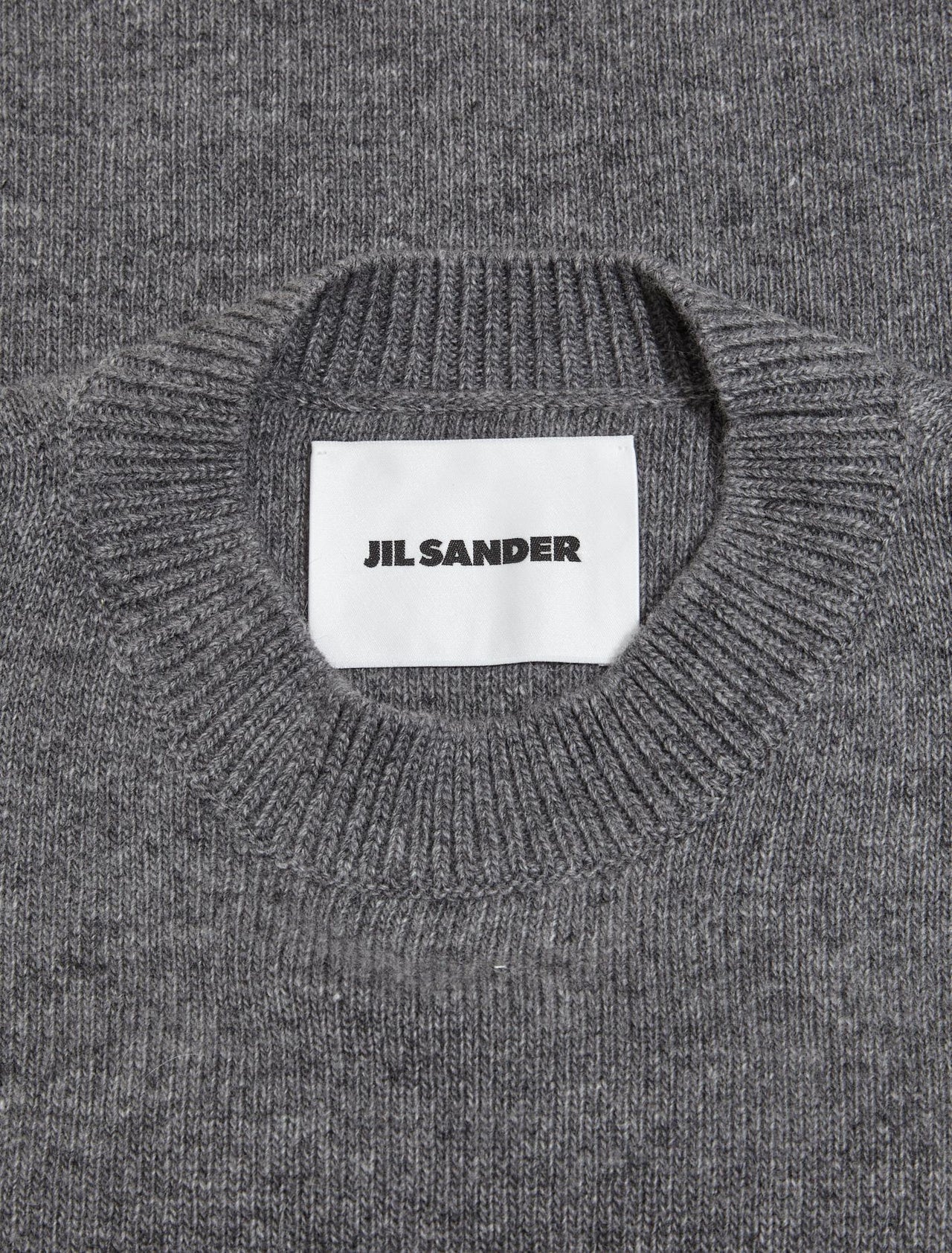 Alpaca Mix Roundneck Knit in Grey Melange