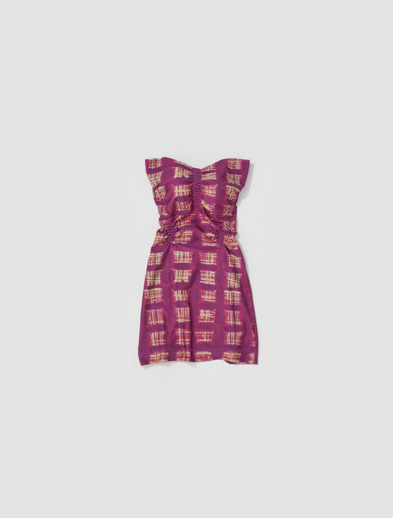 Skinn Dress in Acid Plaid Purple