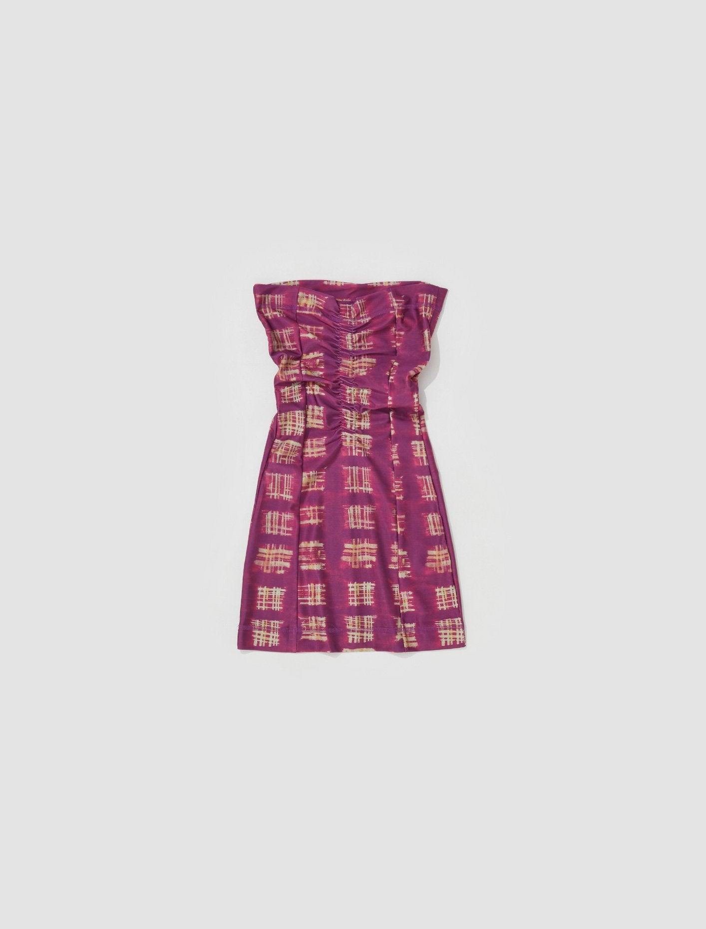 Skinn Dress in Acid Plaid Purple