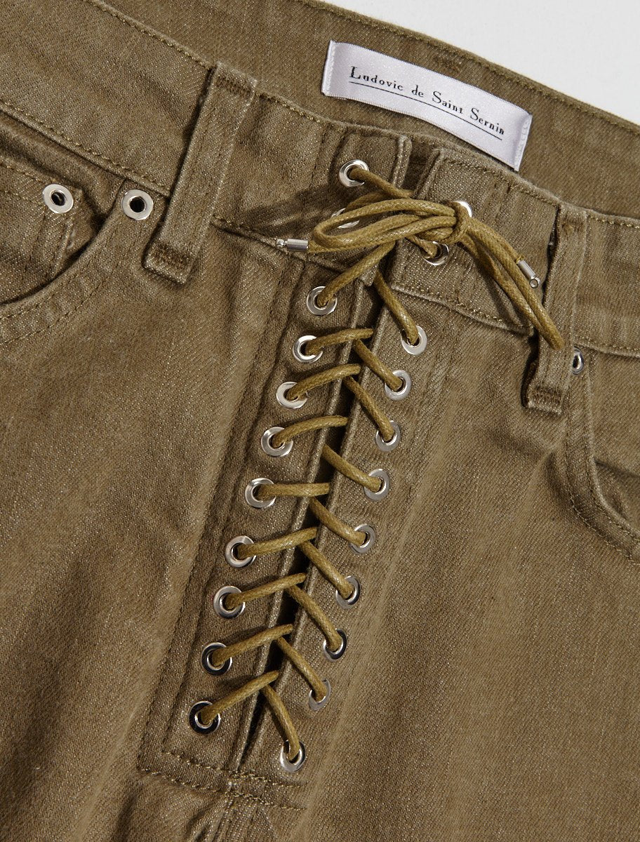 Denim Jeans in Khaki