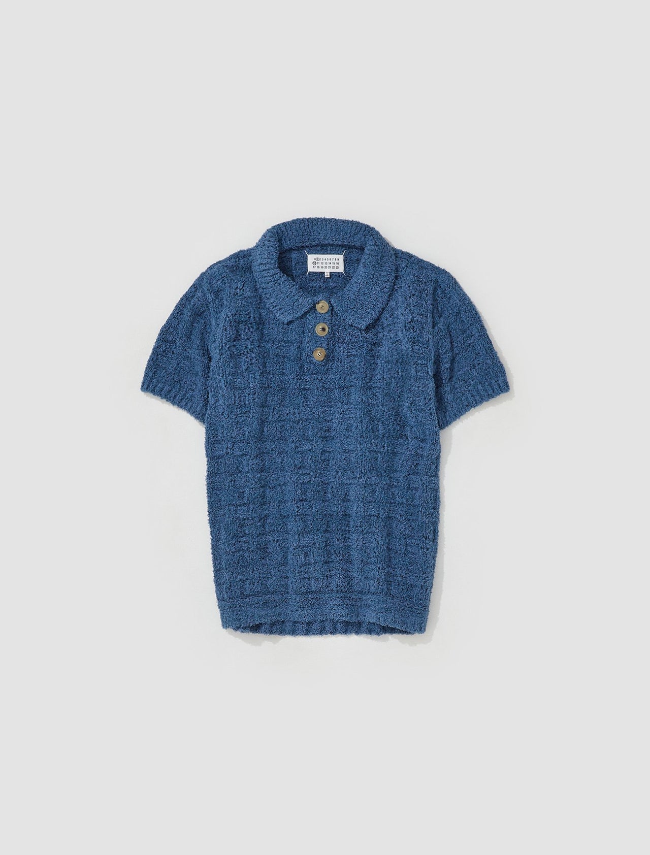 Knit Polo Shirt in Dark Blue