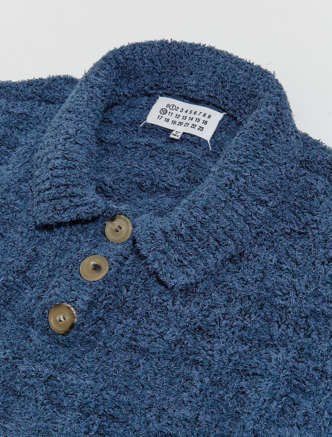 Knit Polo Shirt in Dark Blue