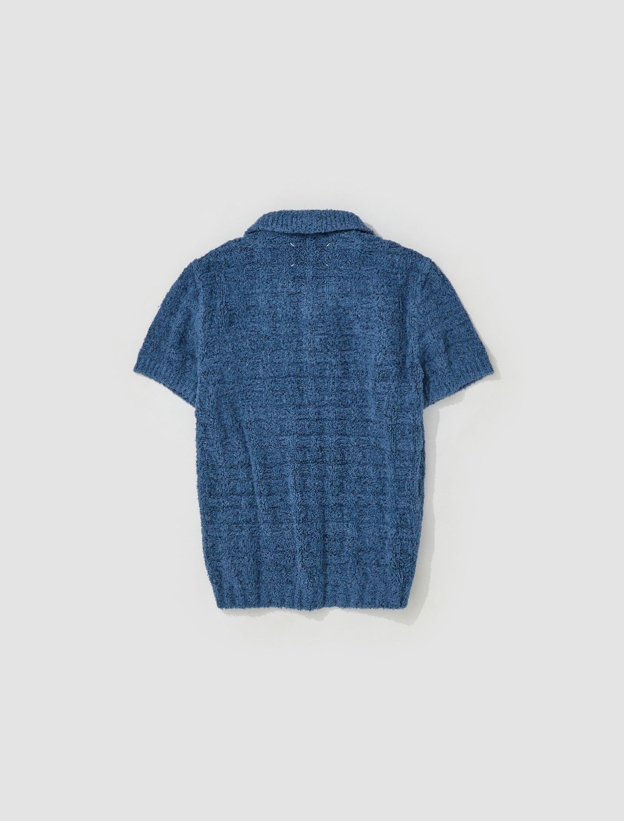 Knit Polo Shirt in Dark Blue