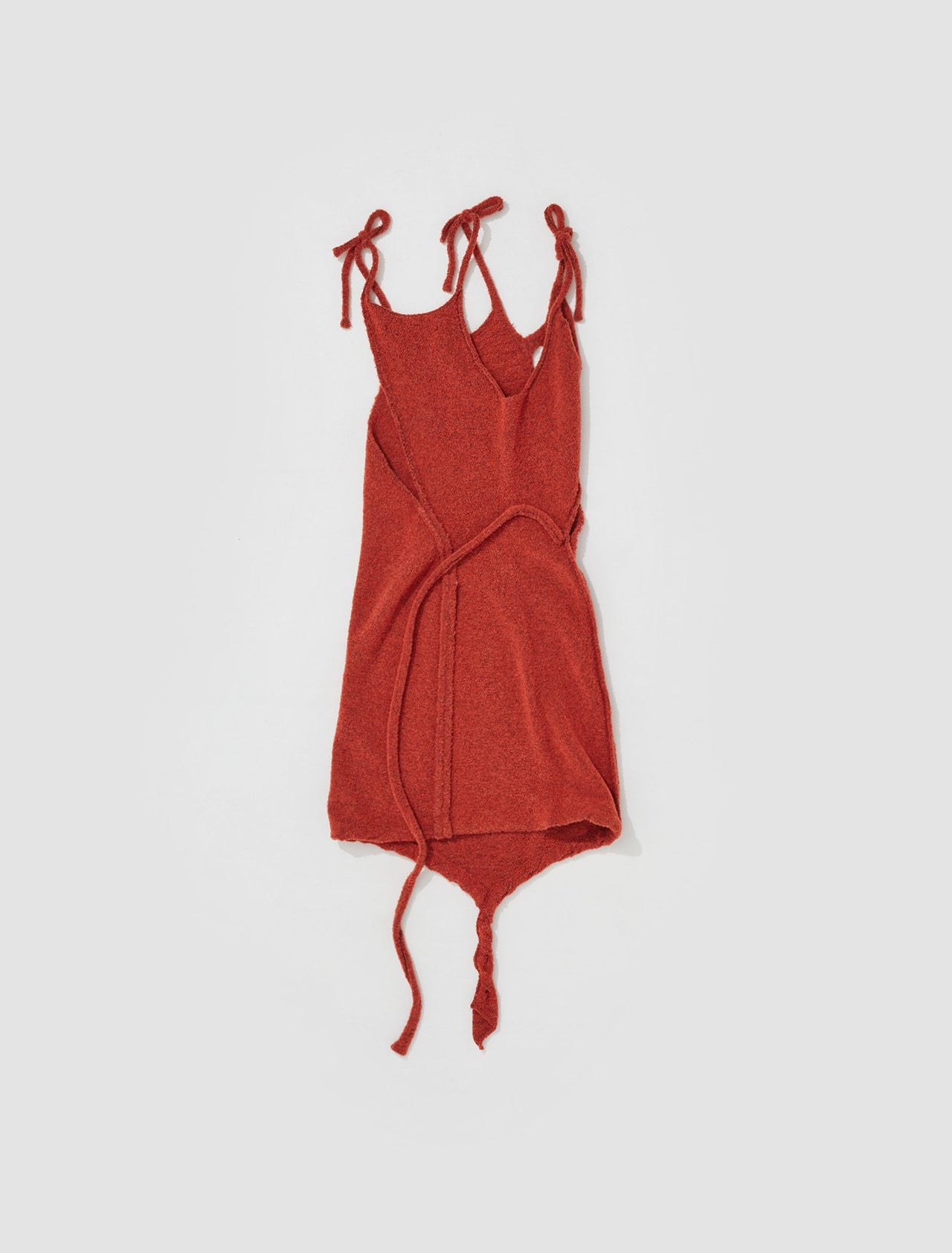 Bouclé Knit Dress in Red