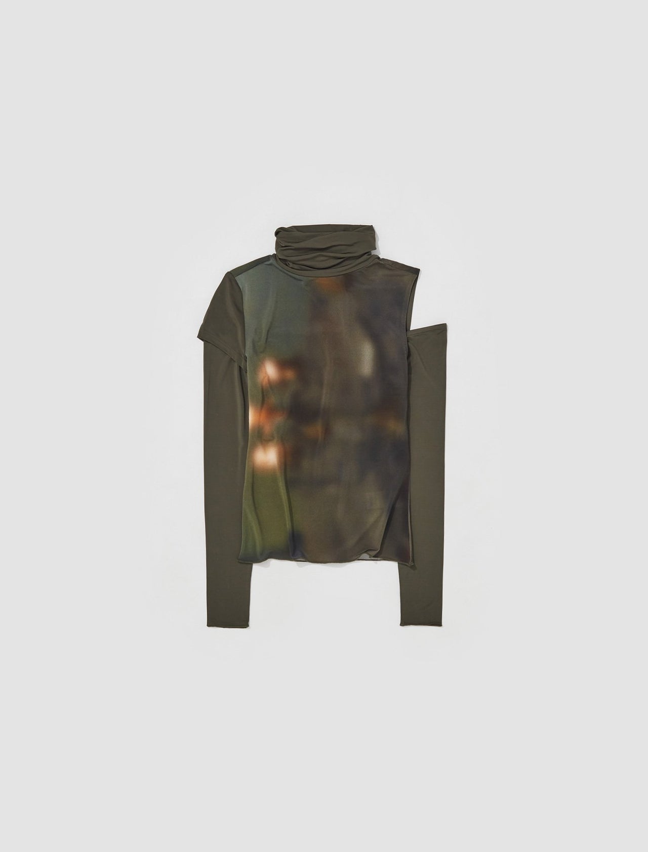 Lumiere Highneck Top in Dark Khaki