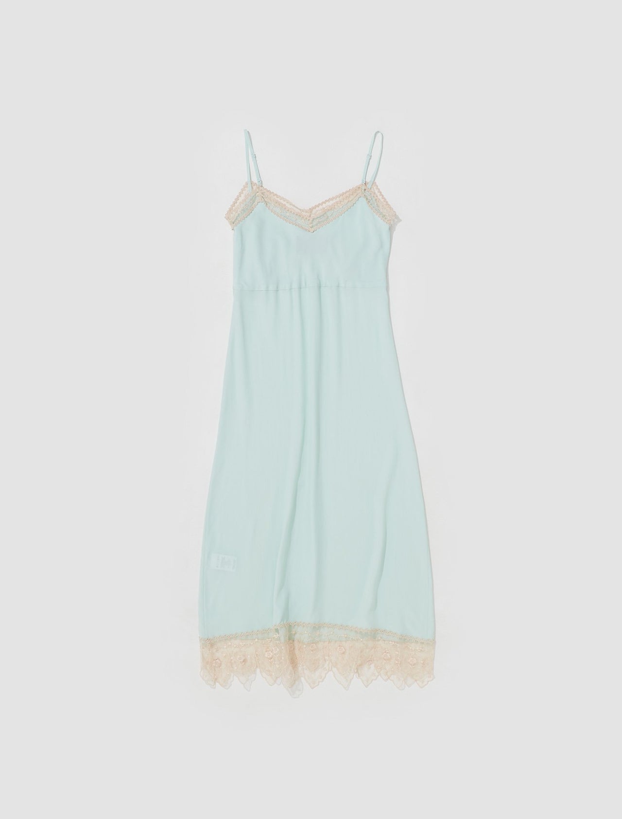 Strappy Slip Dress in Washed Green