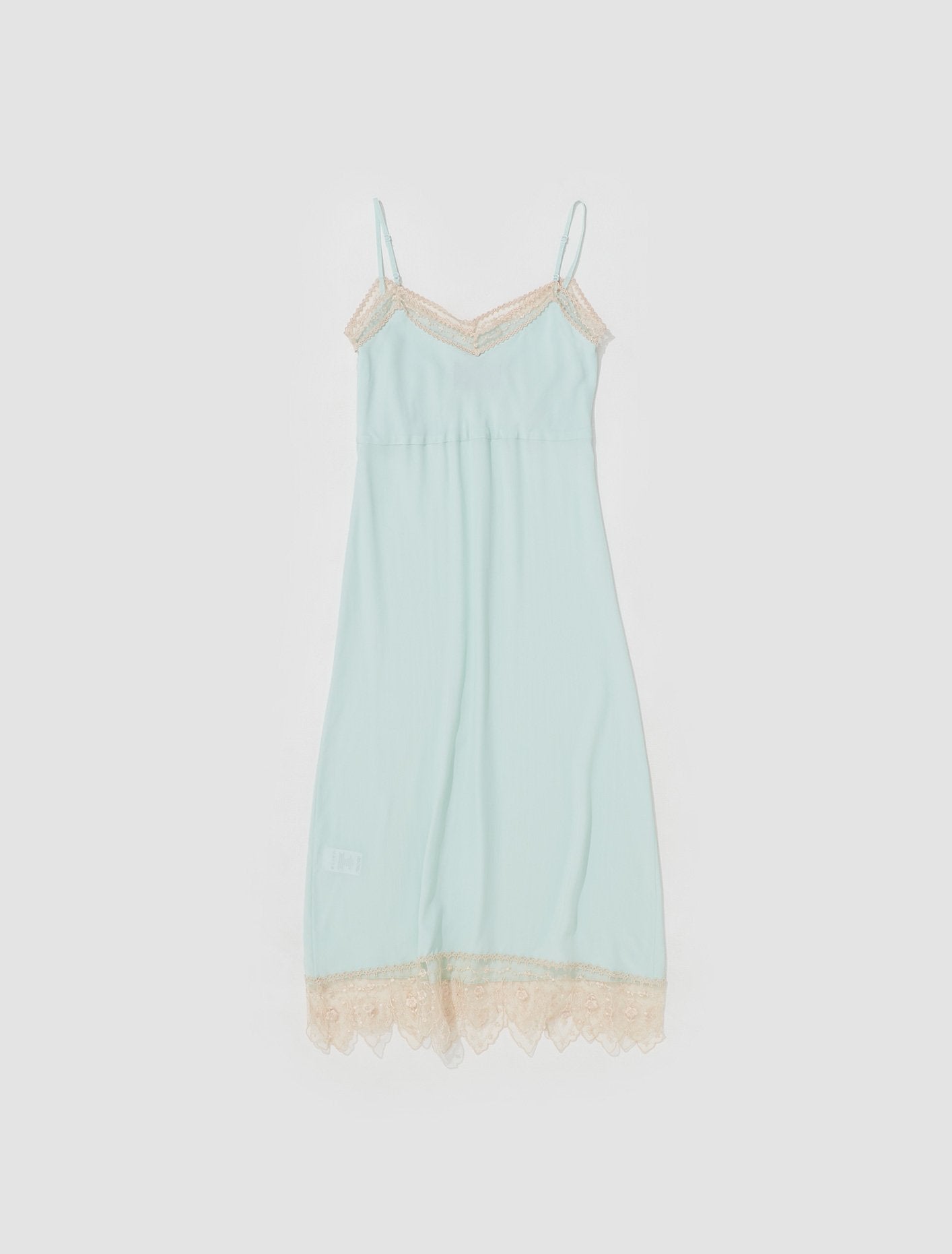 Strappy Slip Dress in Washed Green