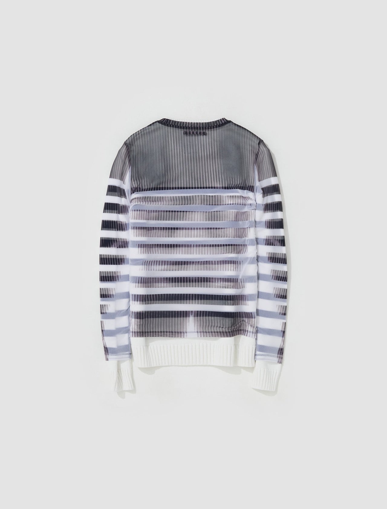 x JPG Mariniere Mesh Cover Sweater in White