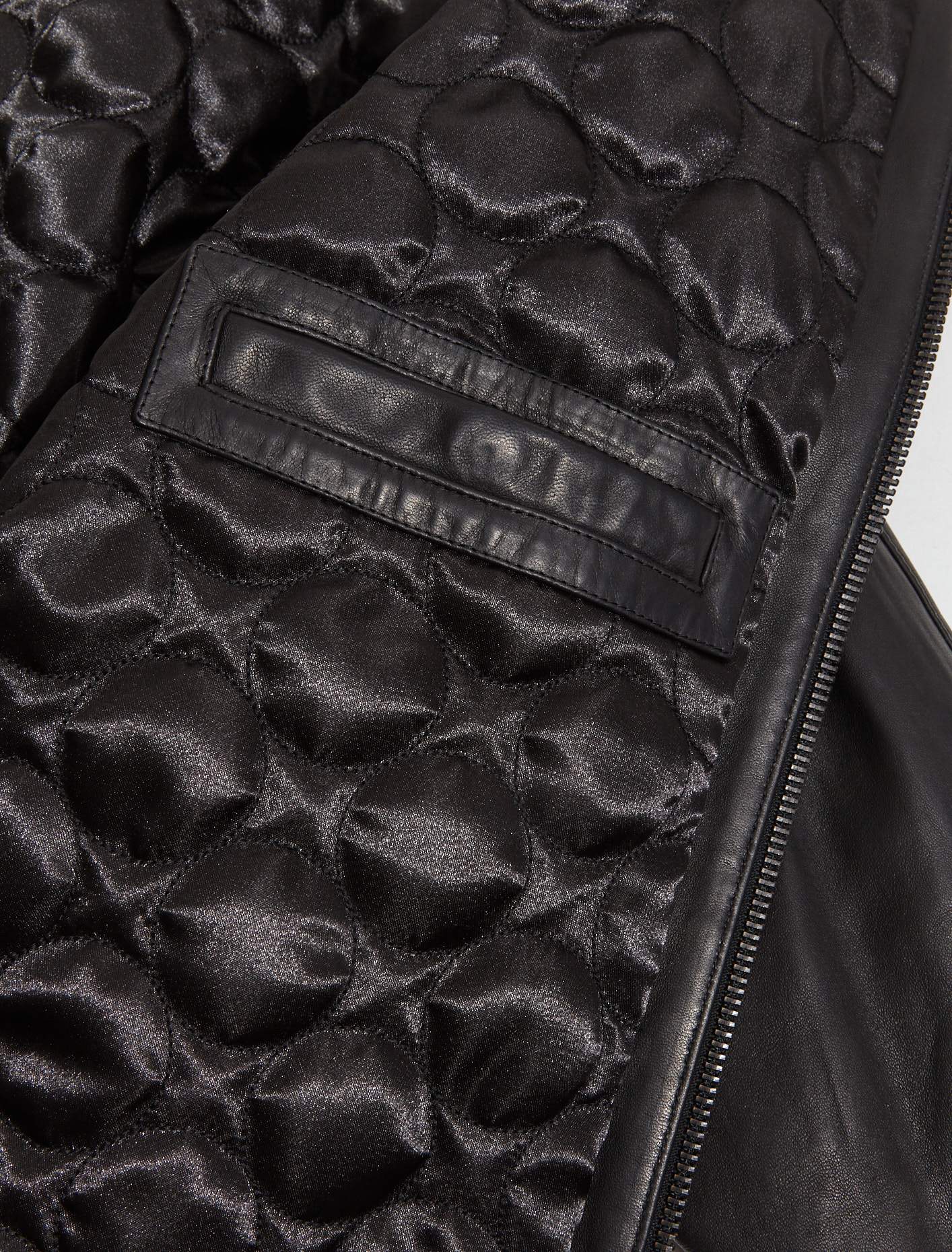 Leather Racer Jacket in Black