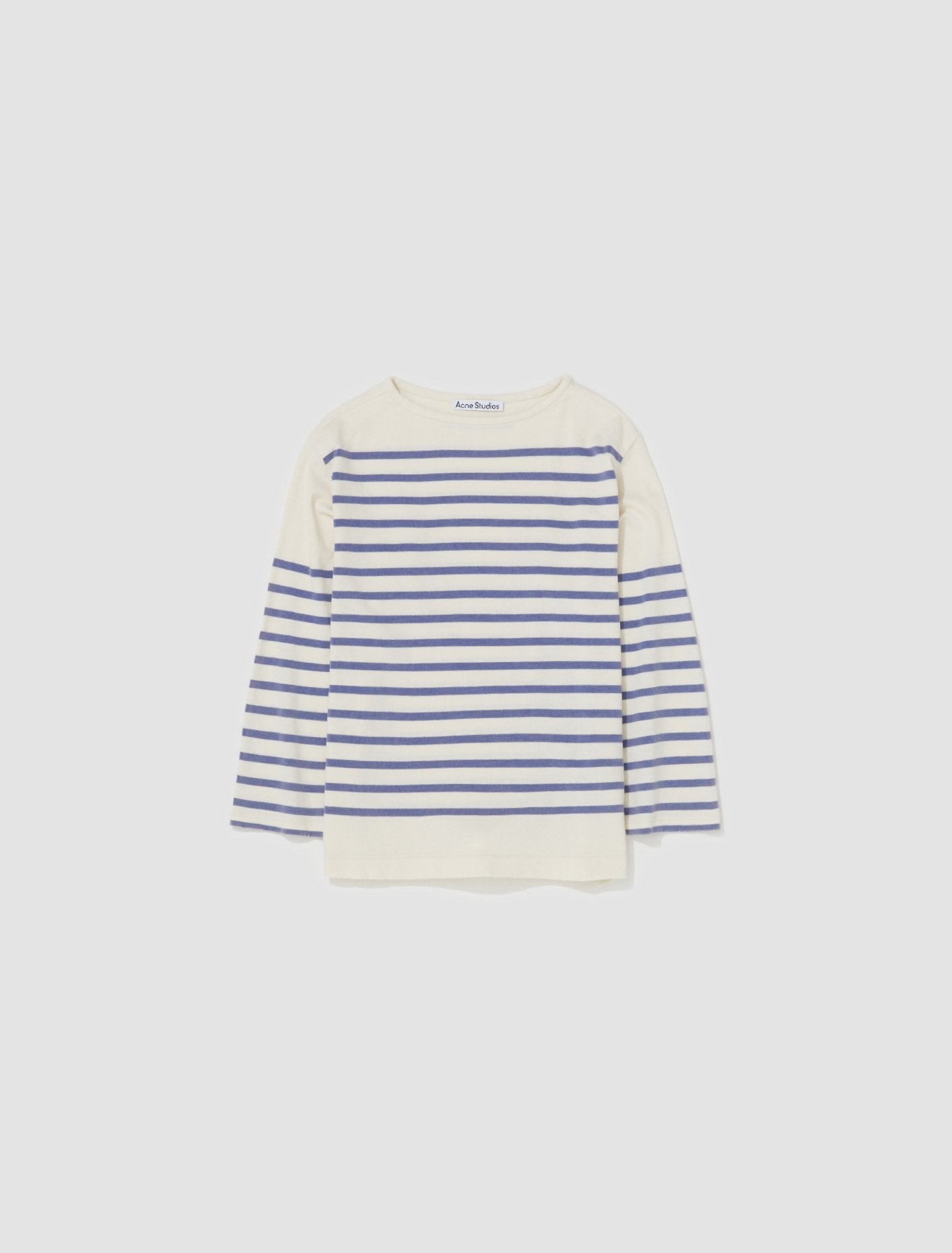 Striped Long Sleeve Top in White