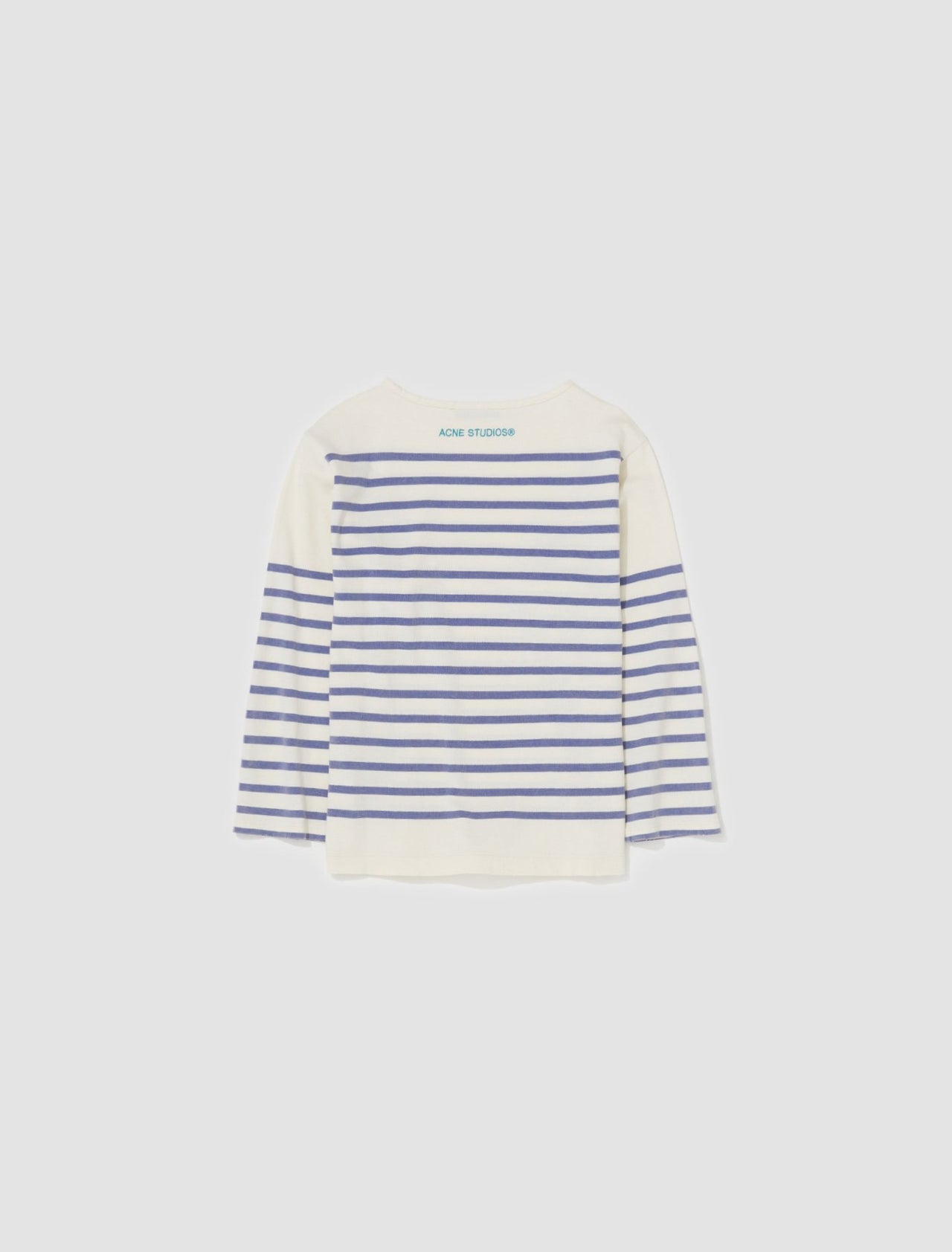 Striped Long Sleeve Top in White