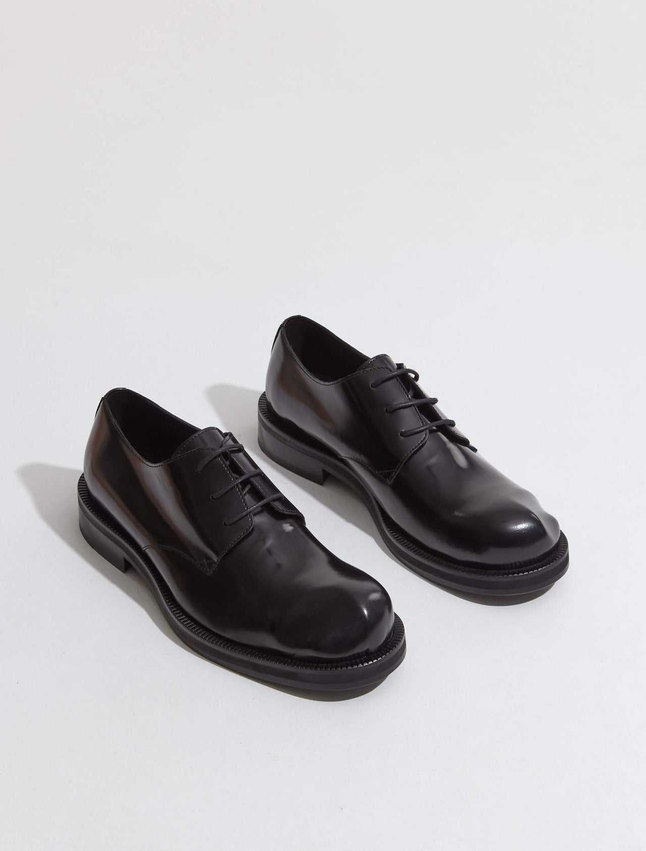 Leather Derby Shoes in Black