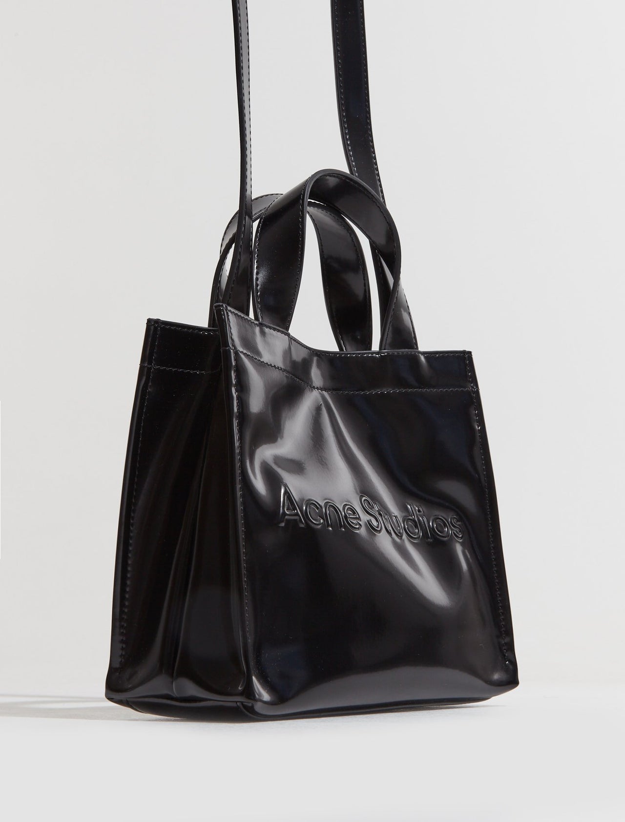 Logo Mini Shoulder Tote Bag in Black