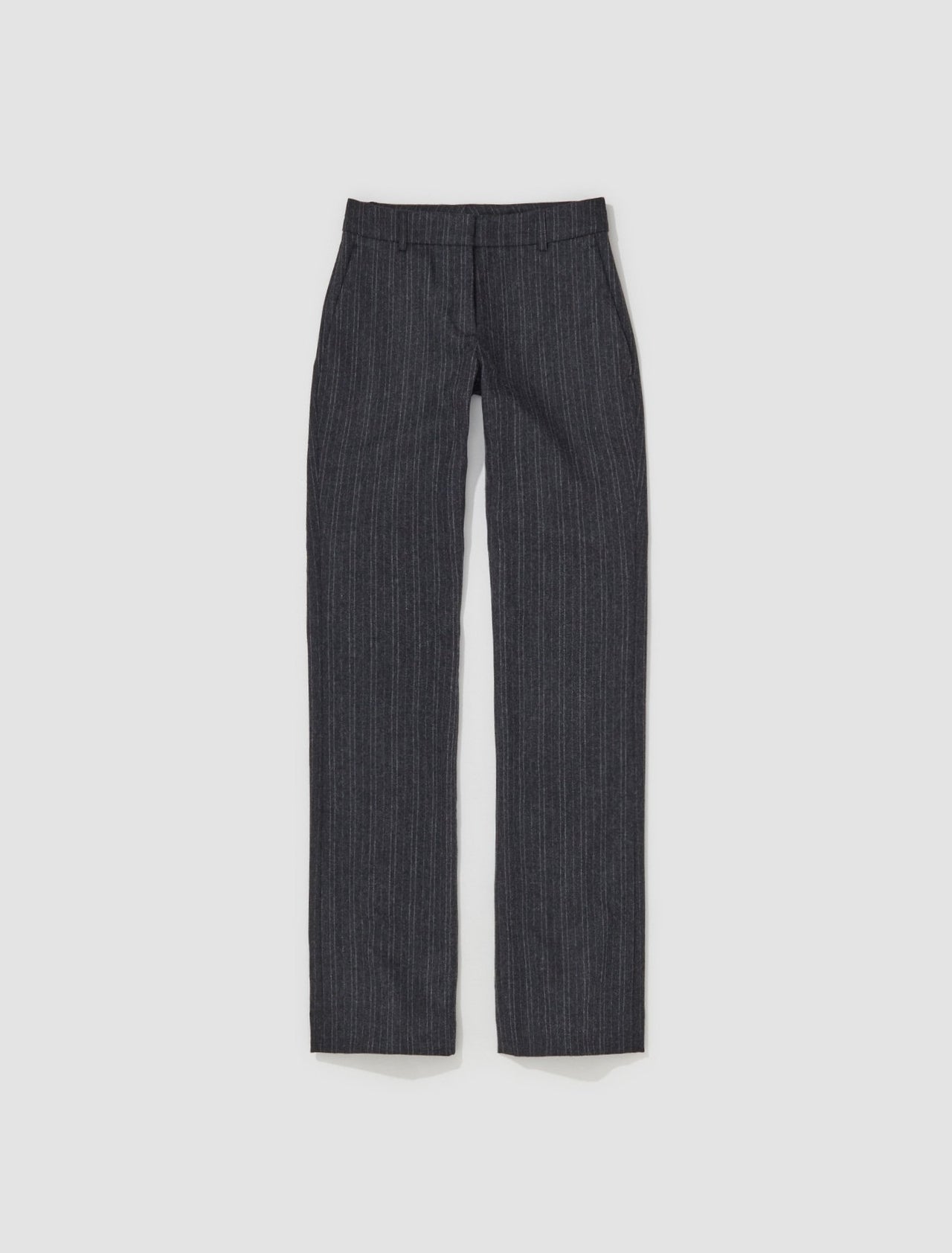 Pinstripe Tailored Trousers in Charcoal Grey