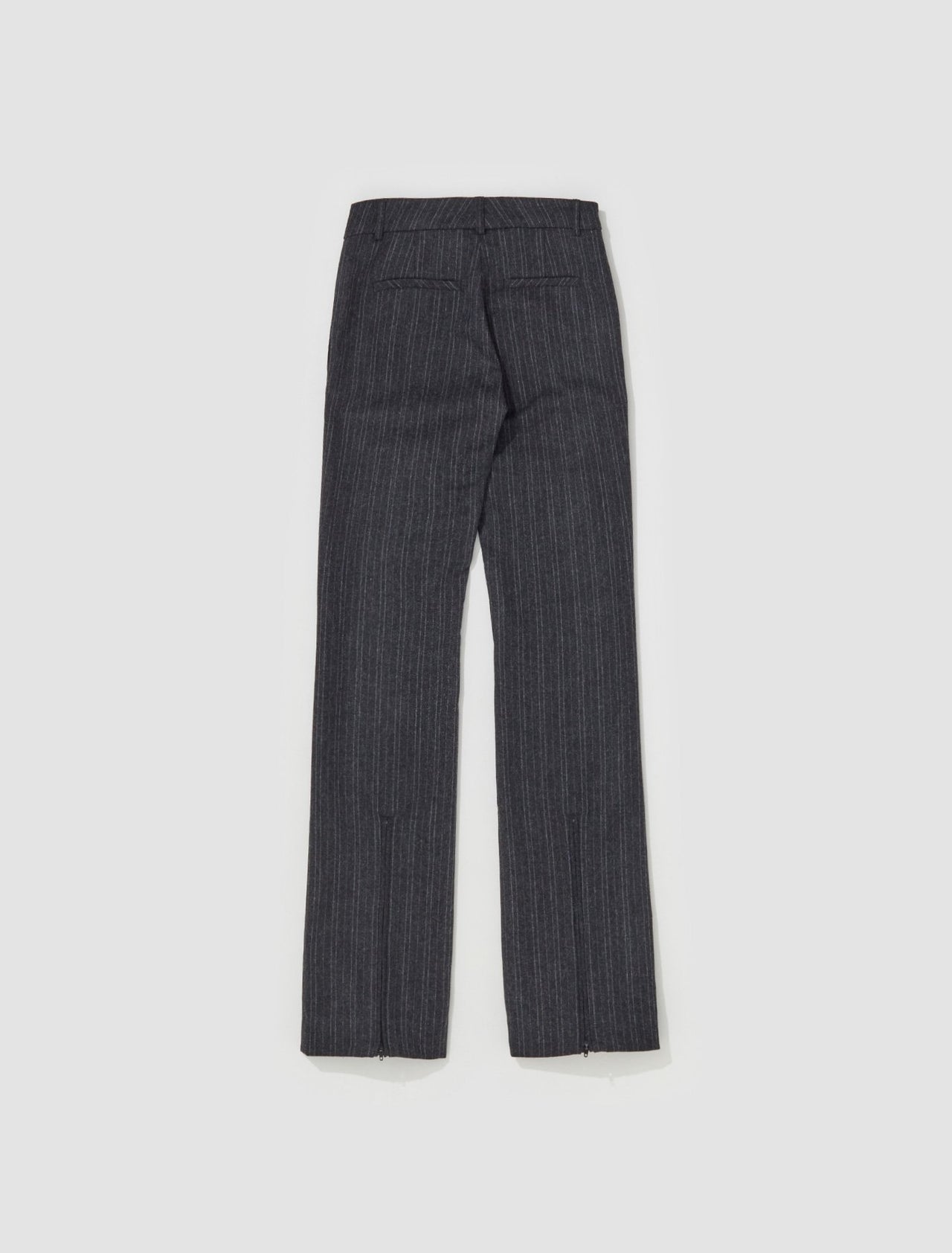 Pinstripe Tailored Trousers in Charcoal Grey