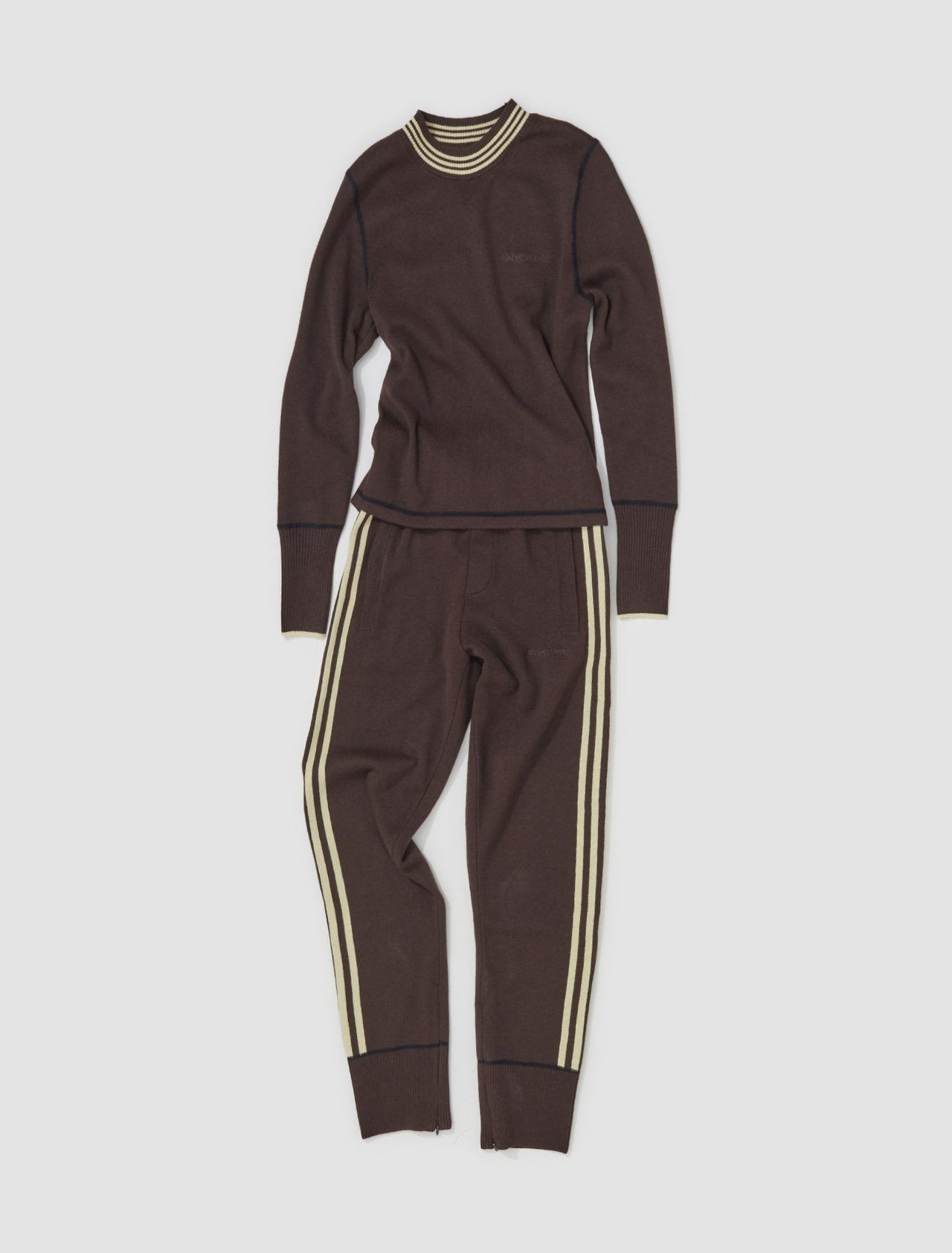 x Wales Bonner Knit Pants in Brown