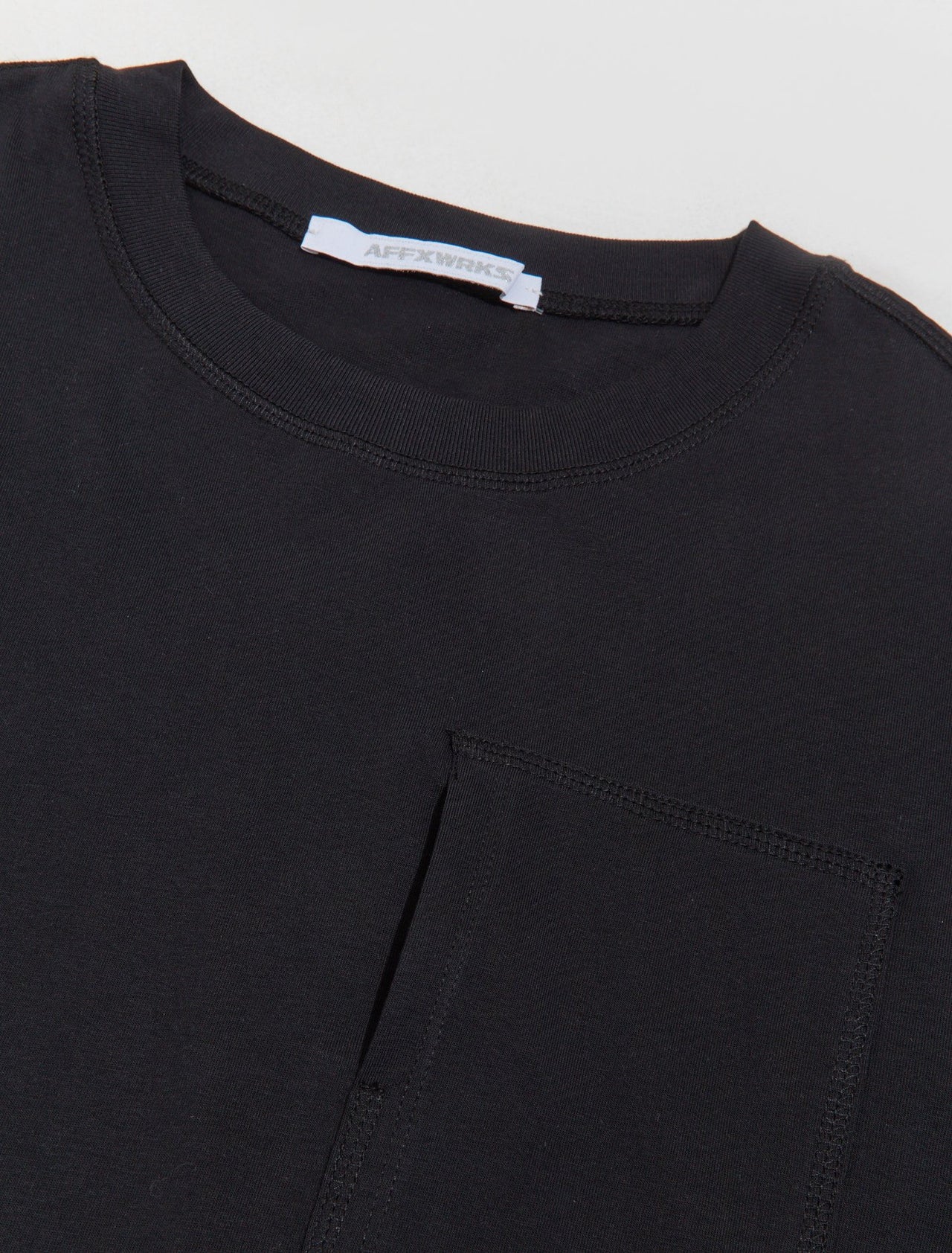 Standardised Pocket Long Sleeve T-Shirt in Black