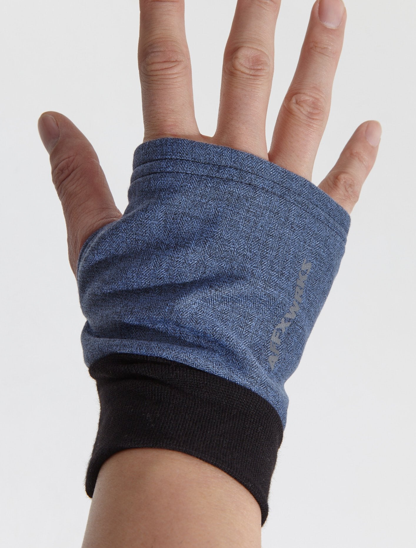 Hand Warmers in Peppered Blue