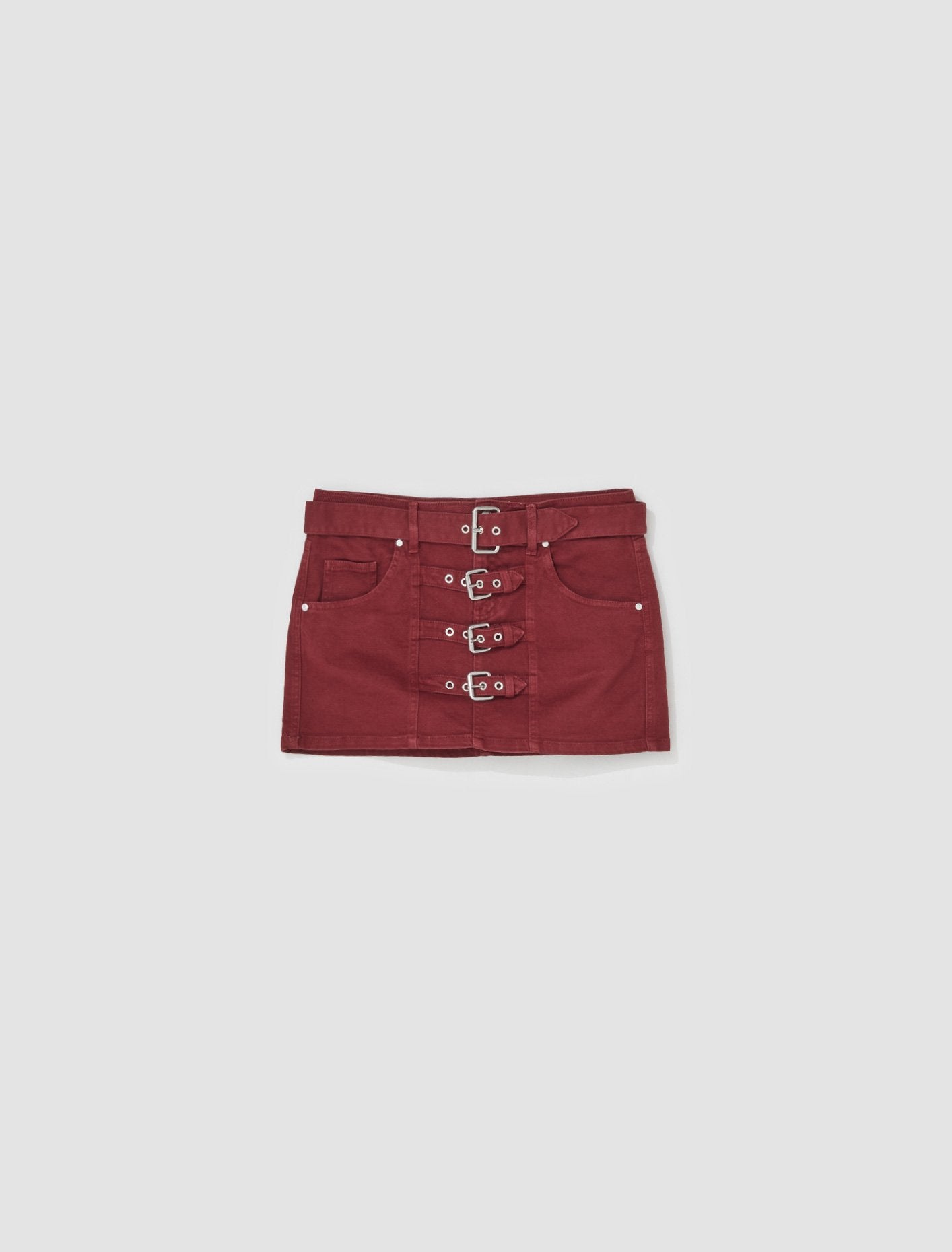 Denim Skirt With Buckle in Port Royale