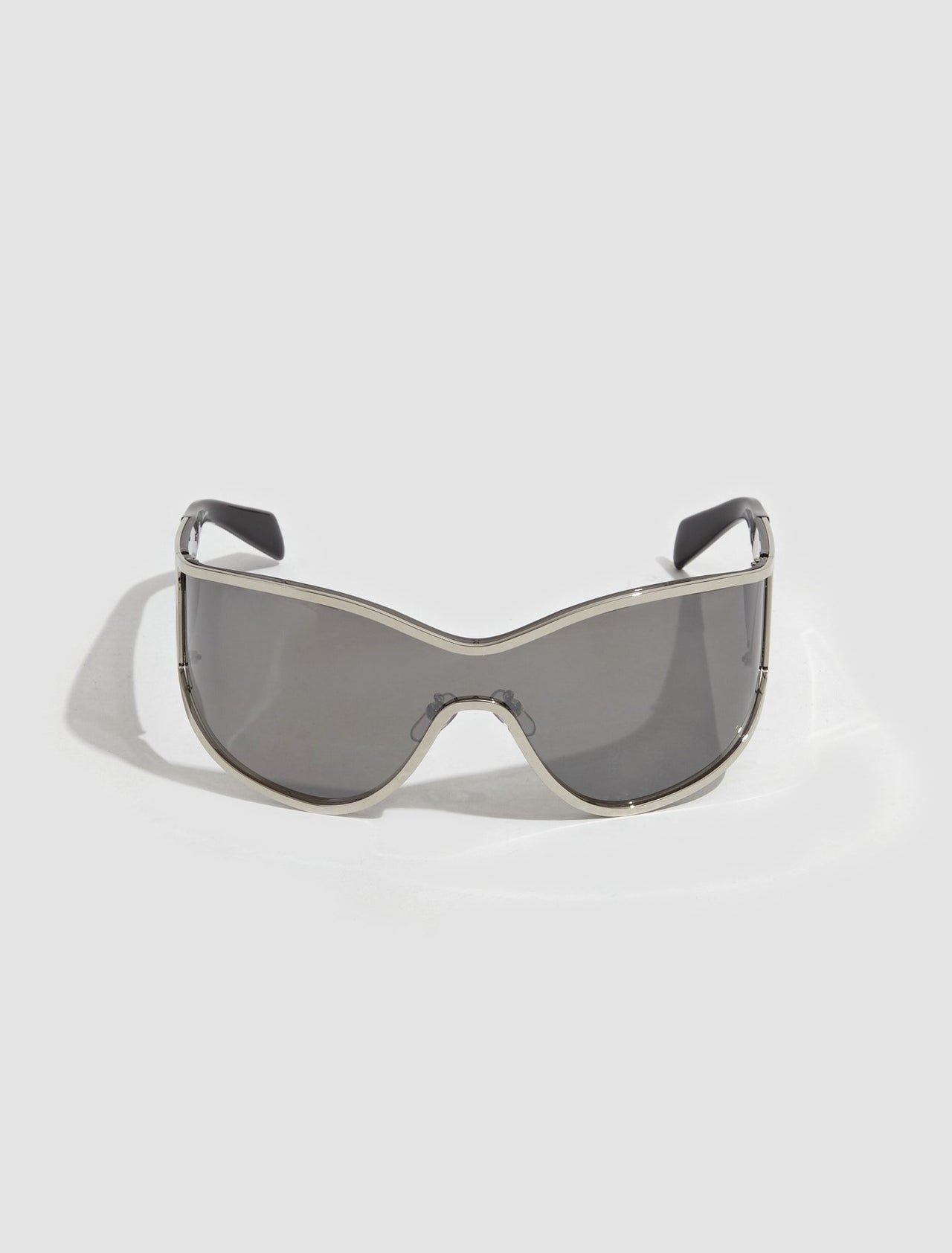 Full Lens Wrap Sunglasses in Carbon Silver