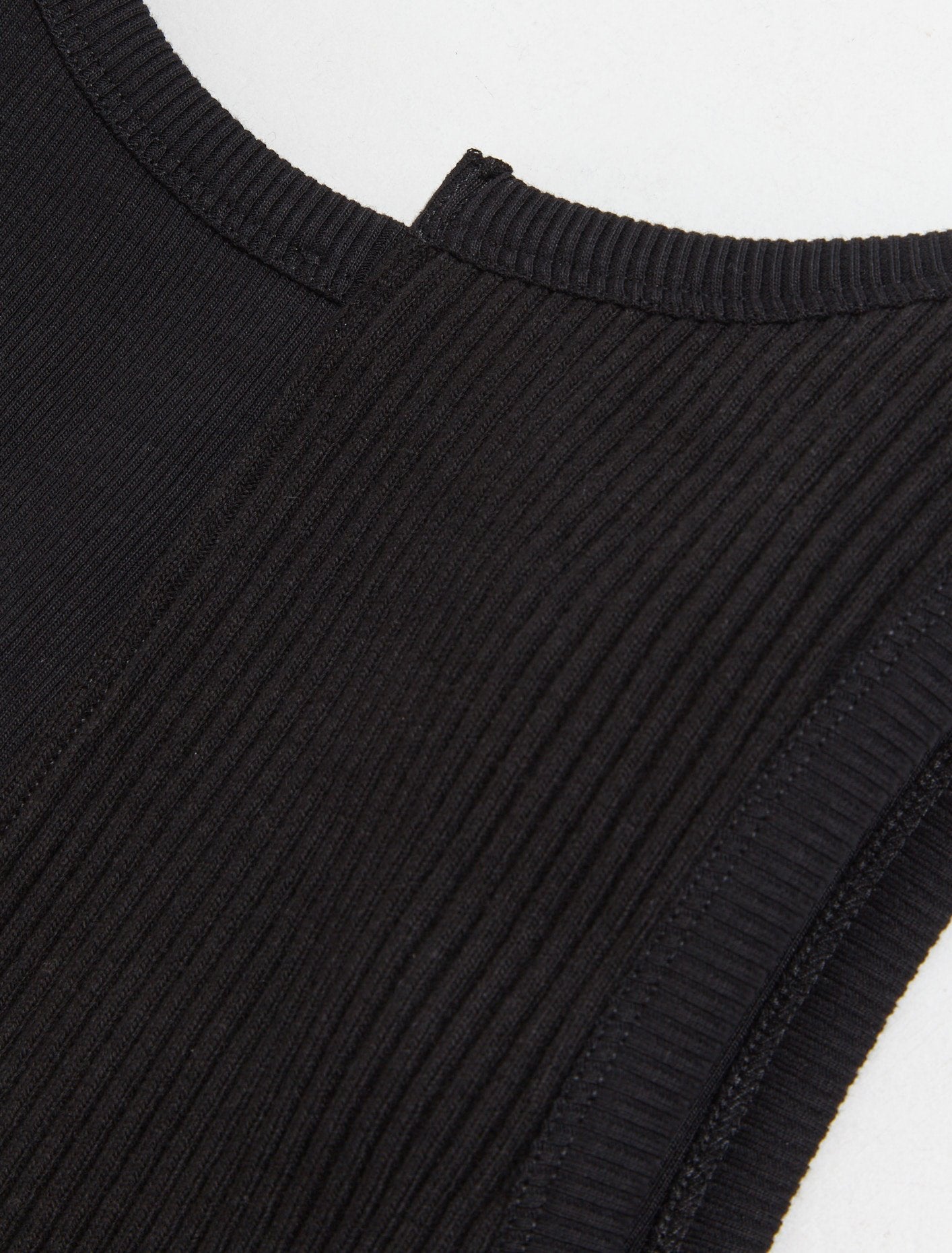 Asymmetric Vest Top in Black