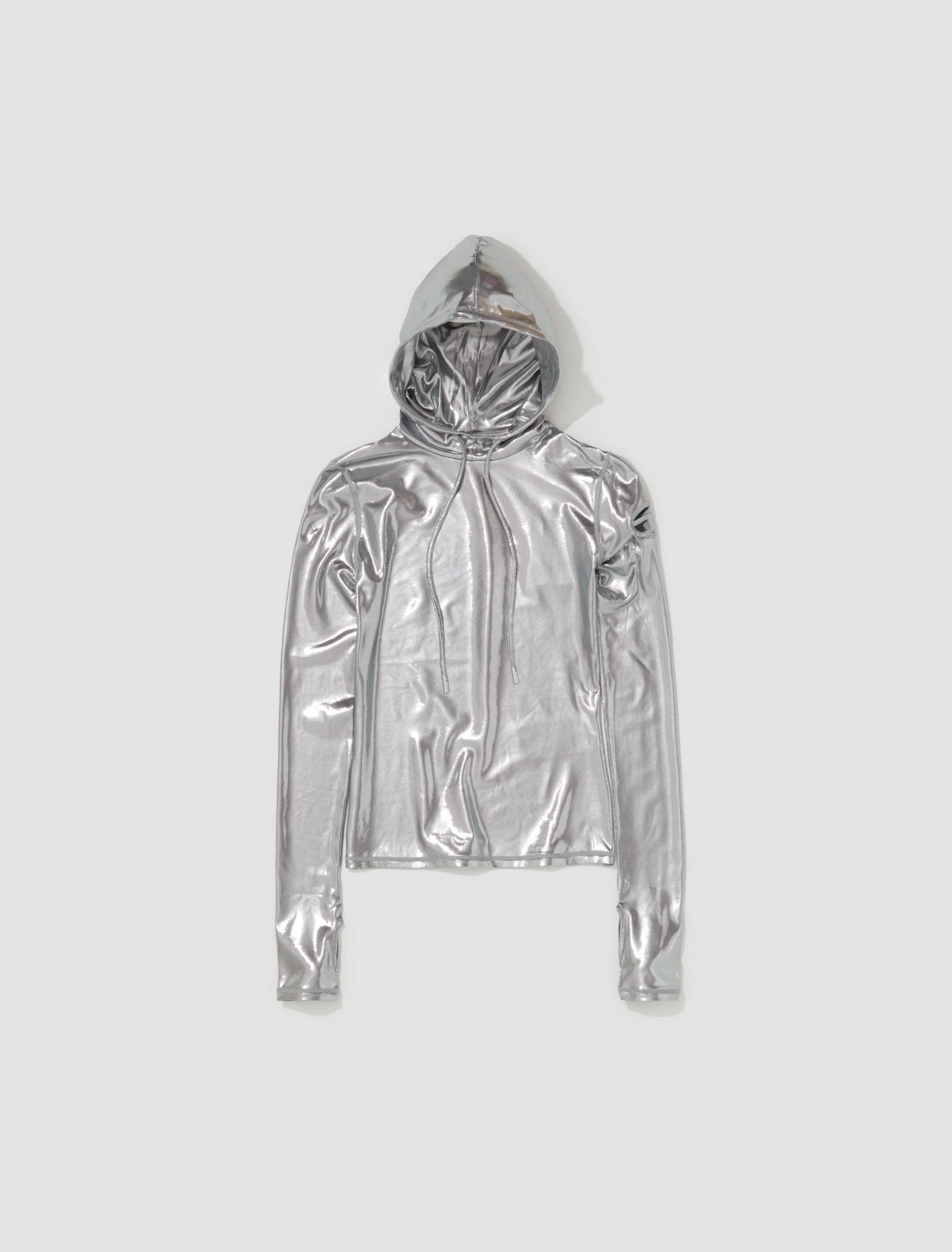 T-Metal-L1 Hooded Top in Silver Metallic