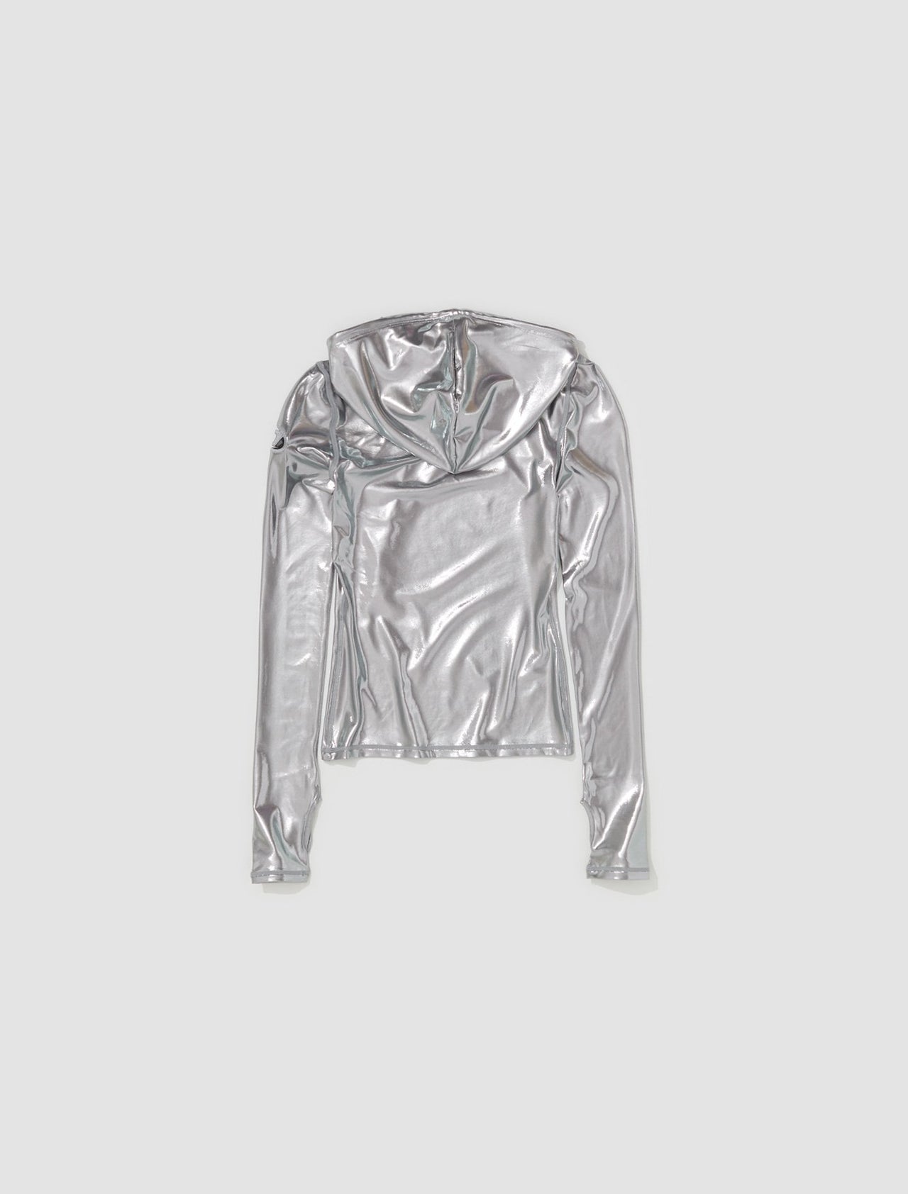 T-Metal-L1 Hooded Top in Silver Metallic