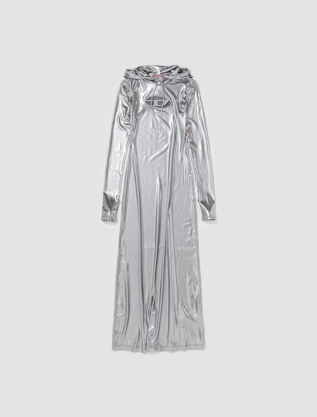 D-Mathilde-L1 Maxi Dress in Silver Metallic