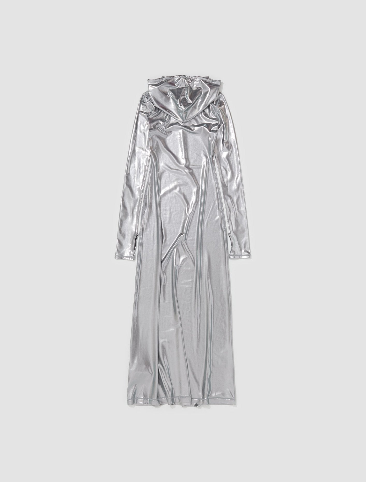 D-Mathilde-L1 Maxi Dress in Silver Metallic